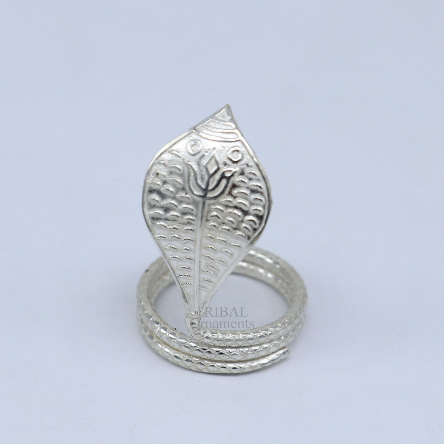 Divine Shiva Snake sterling silver handmade style mini snake or shiva snake for puja or worshipping, solid Diwali puja article su718 - TRIBAL ORNAMENTS