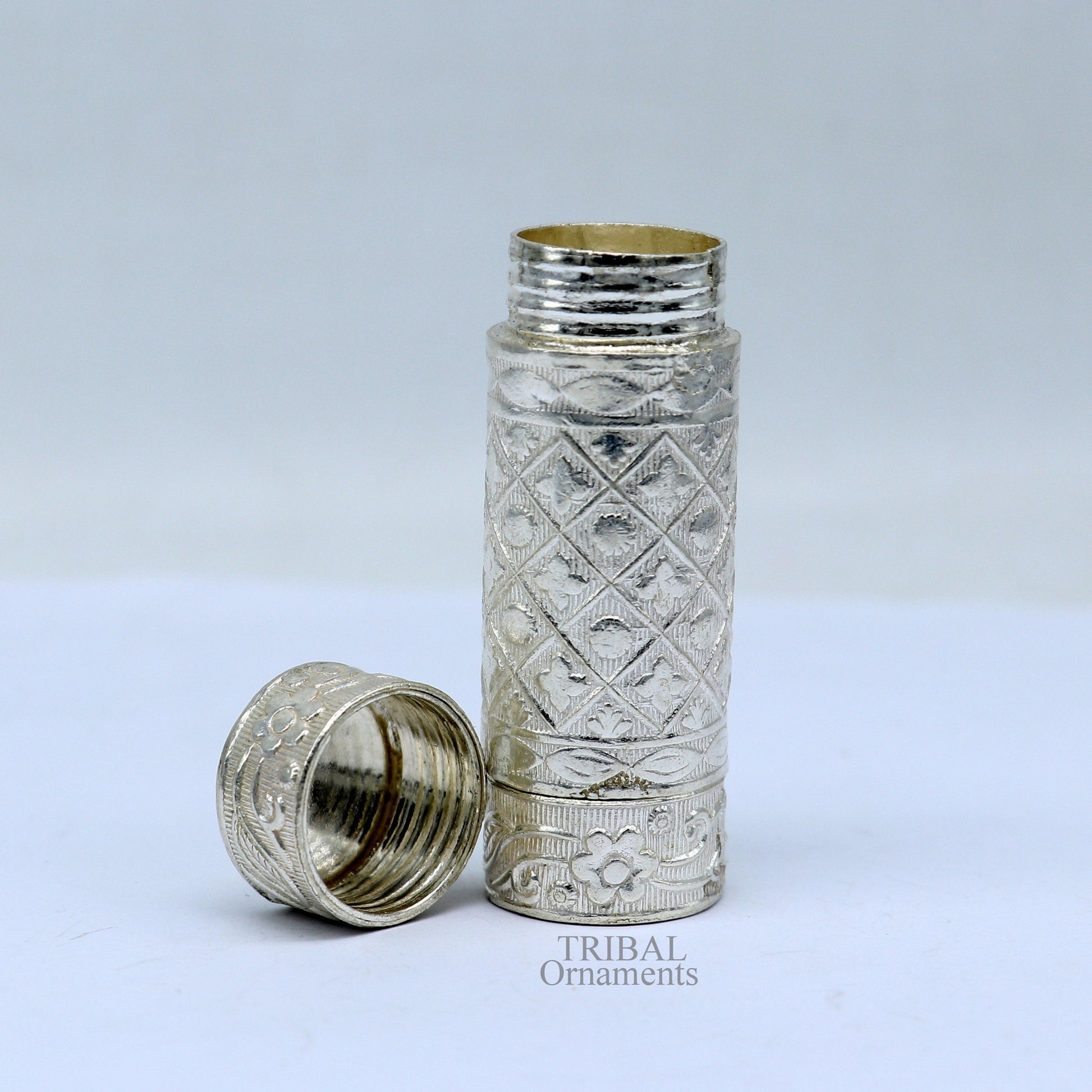 Exclusive 925 fine solid silver handmade small tobacco box, fennel box, storage box silver utensils, silver box, men's accessories stb356 - TRIBAL ORNAMENTS