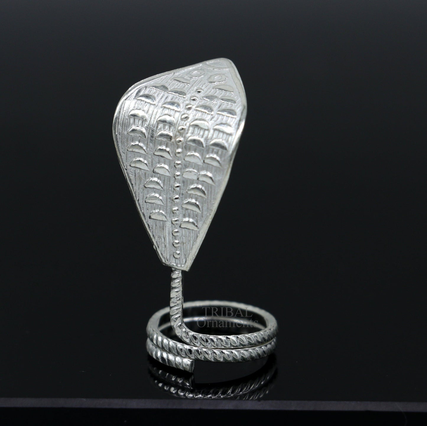 Divine Shiva Snake 925 sterling silver handmade style mini snake or shiva snake for puja or worshipping, solid Diwali puja article su722 - TRIBAL ORNAMENTS