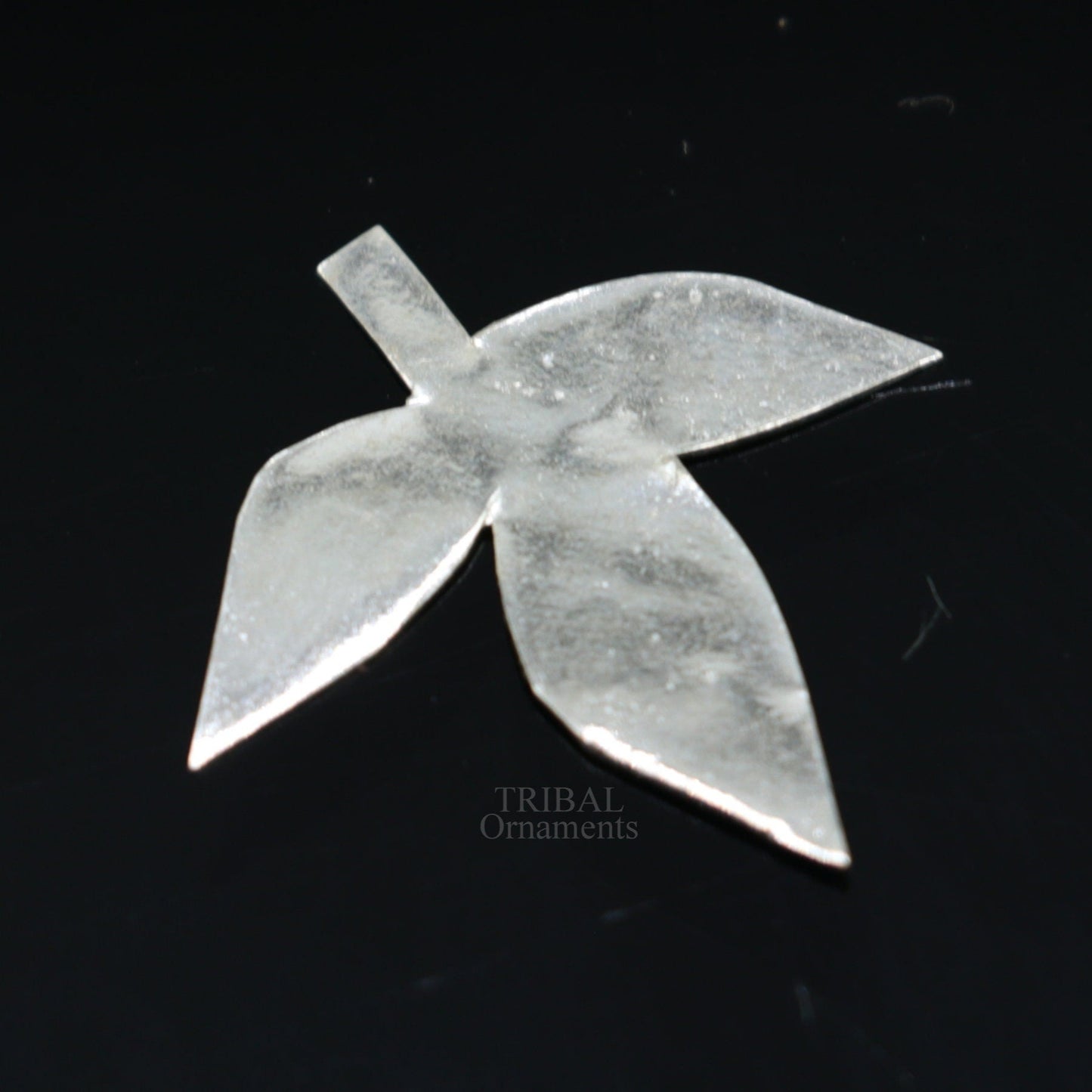 2 cm Lord Shiva bel Patra Solid silver handmade solid belva patra, shiva worshipping/ puja article, bel tree leaves for puja su723 - TRIBAL ORNAMENTS