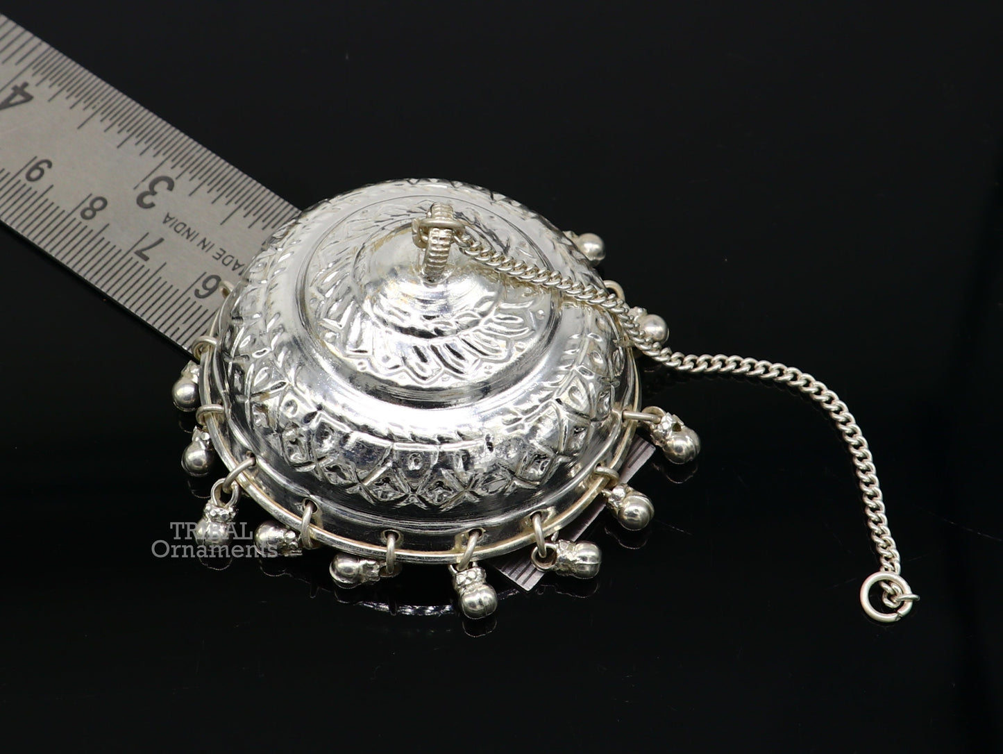 Solid Silver chhatar or chhatra, silver umbrella god temple art, Gorgeous hand craved Solid silver temple article, temple utensils su749 - TRIBAL ORNAMENTS