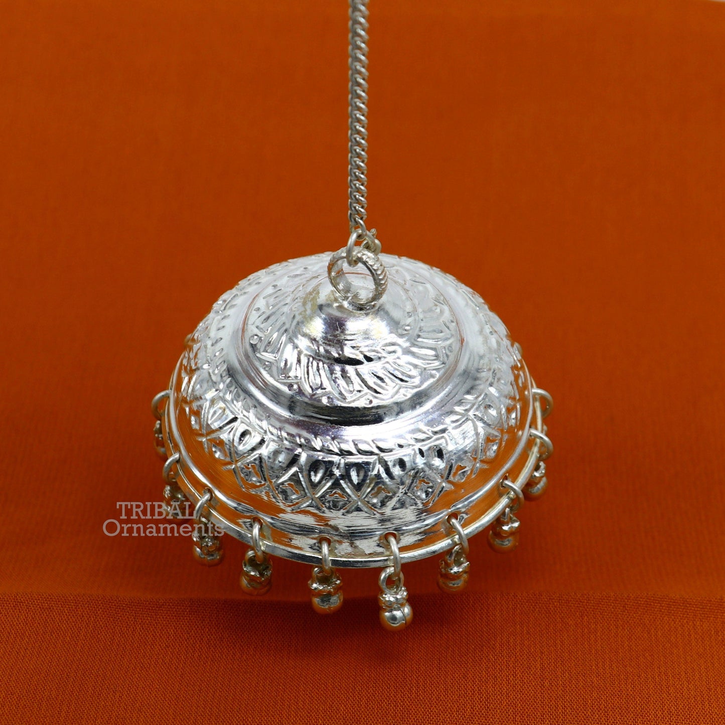 Solid Silver chhatar or chhatra, silver umbrella god temple art, Gorgeous hand craved Solid silver temple article, temple utensils su749 - TRIBAL ORNAMENTS