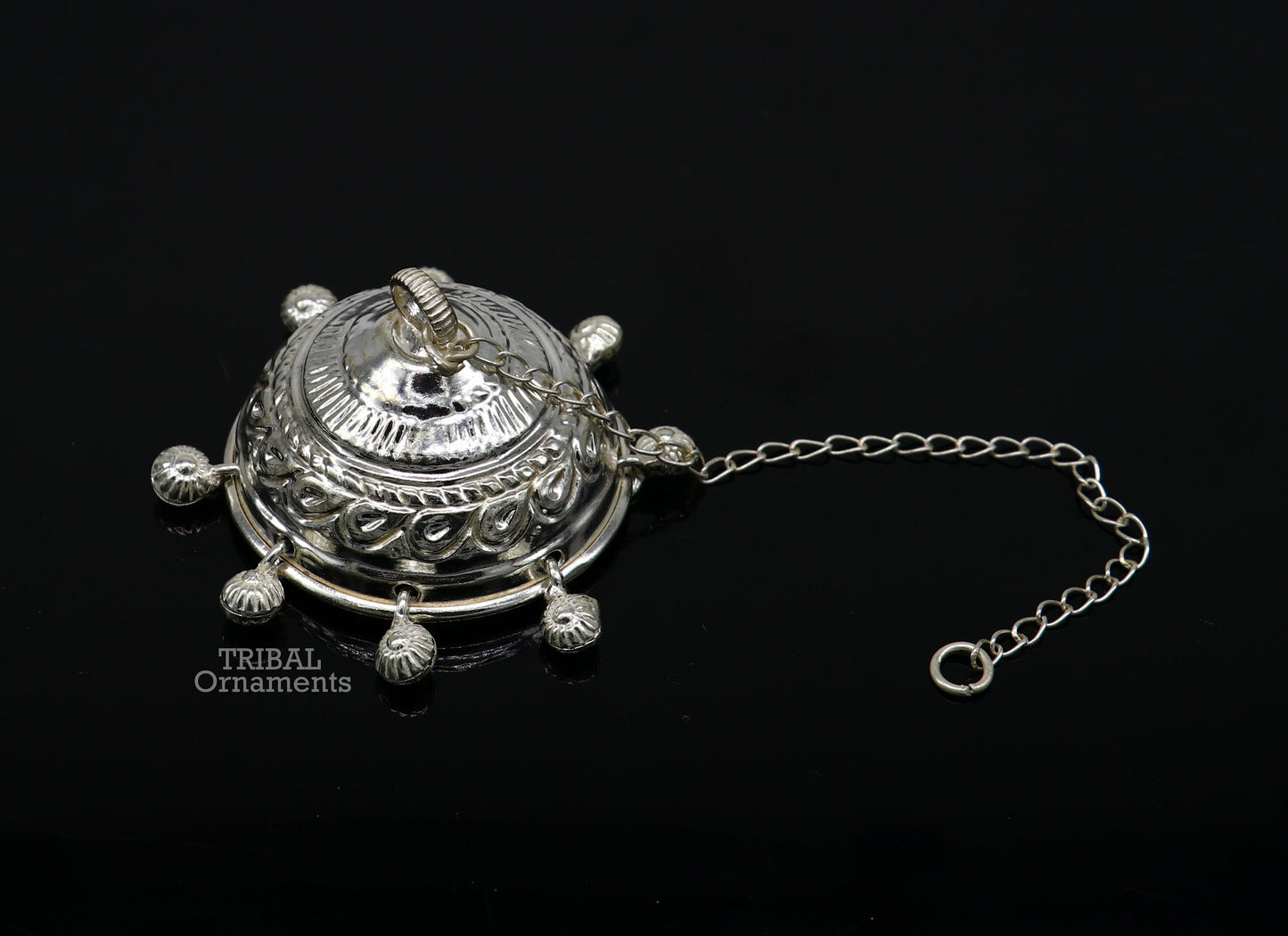 Solid Silver chhatar or chhatra, silver umbrella god temple art, Gorgeous hand craved Solid silver temple article, temple utensils su750 - TRIBAL ORNAMENTS