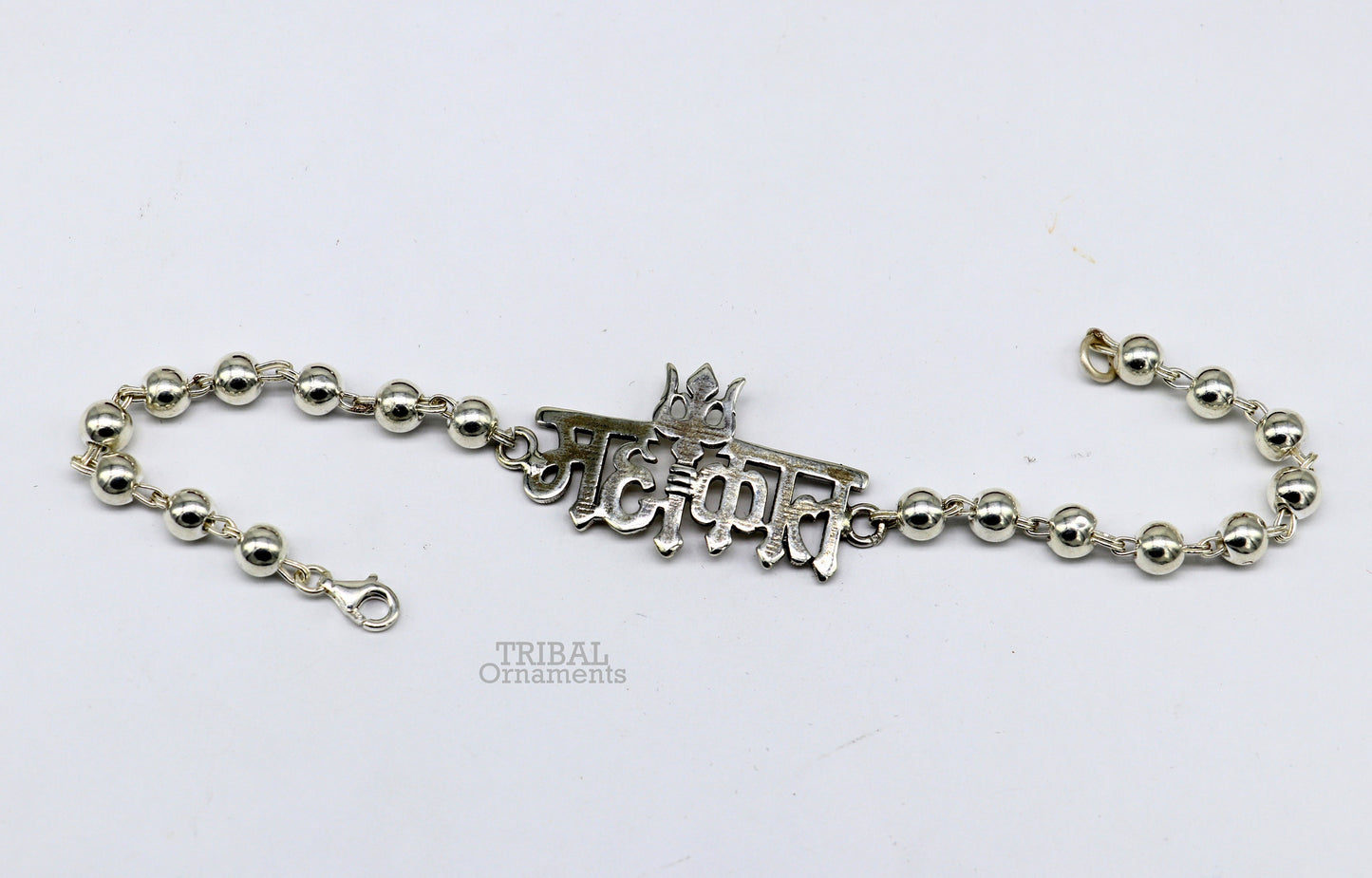 925 sterling silver handmade lord Shiva Mahakal design Rakhi bracelet amazing silver beads Mahakaal bracelet, use as daily use jewelry rk215 - TRIBAL ORNAMENTS