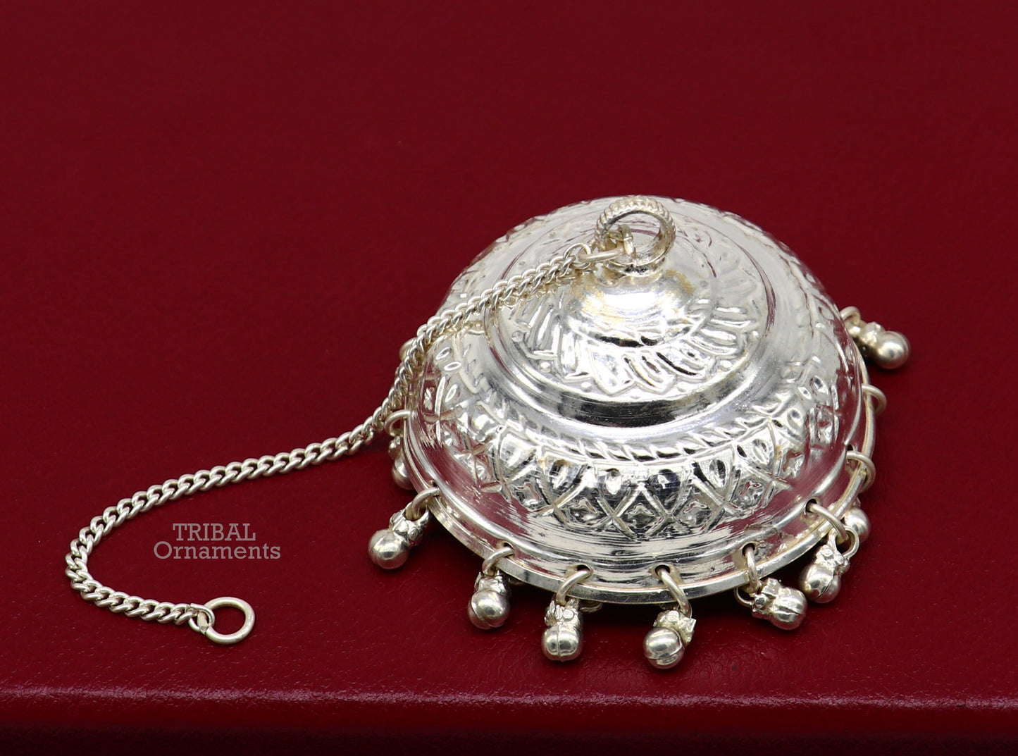 Solid Silver chhatar or chhatra, silver umbrella god temple art, Gorgeous hand craved Solid silver temple article, temple utensils su749 - TRIBAL ORNAMENTS