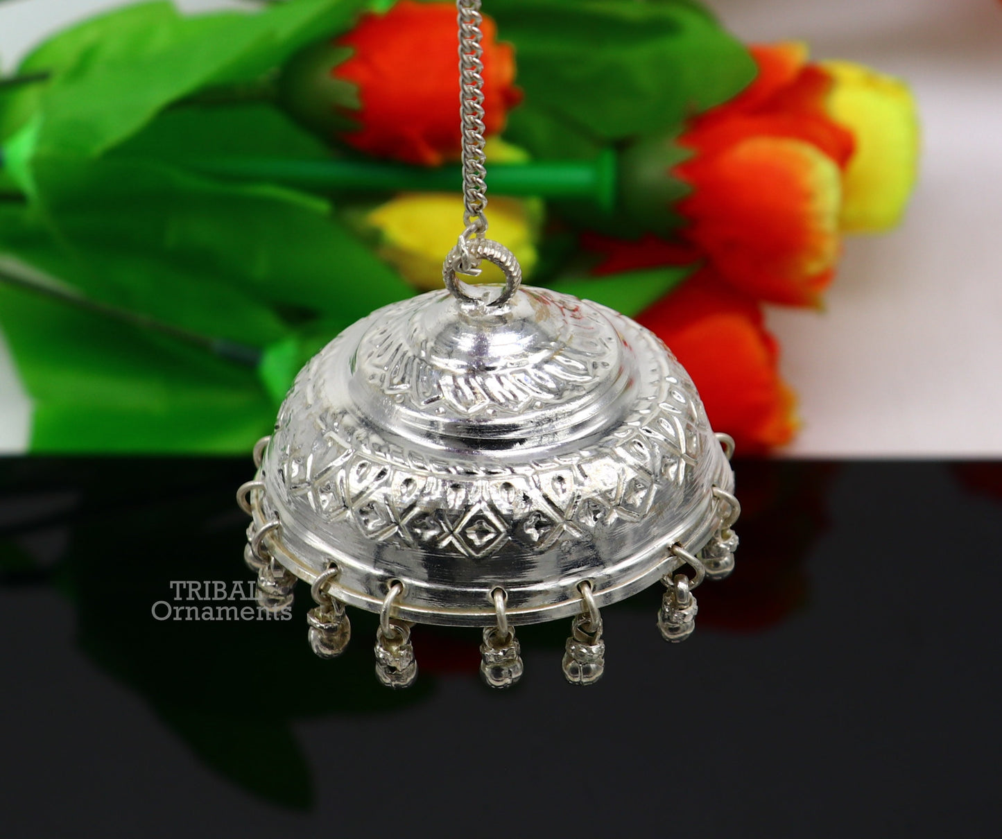 Solid Silver chhatar or chhatra, silver umbrella god temple art, Gorgeous hand craved Solid silver temple article, temple utensils su749 - TRIBAL ORNAMENTS