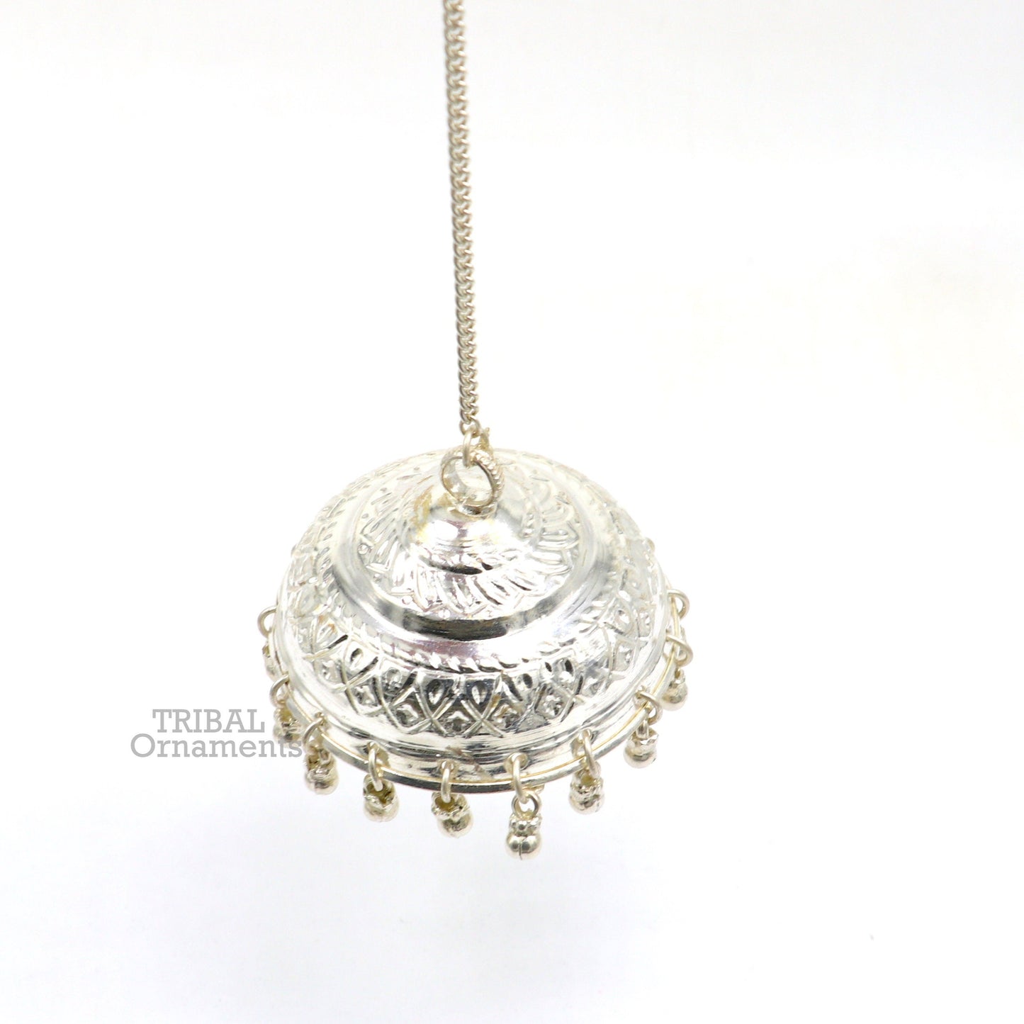 Solid Silver chhatar or chhatra, silver umbrella god temple art, Gorgeous hand craved Solid silver temple article, temple utensils su749 - TRIBAL ORNAMENTS