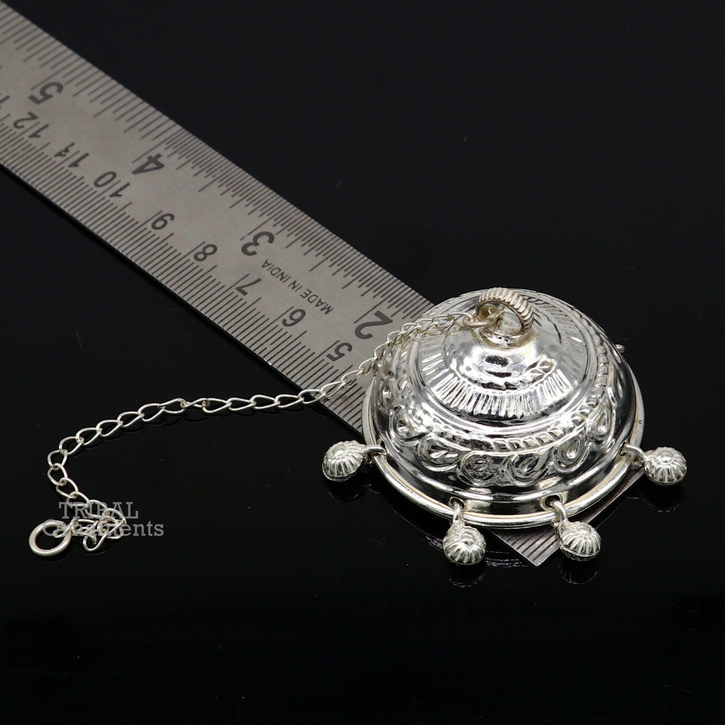 Solid Silver chhatar or chhatra, silver umbrella god temple art, Gorgeous hand craved Solid silver temple article, temple utensils su750 - TRIBAL ORNAMENTS