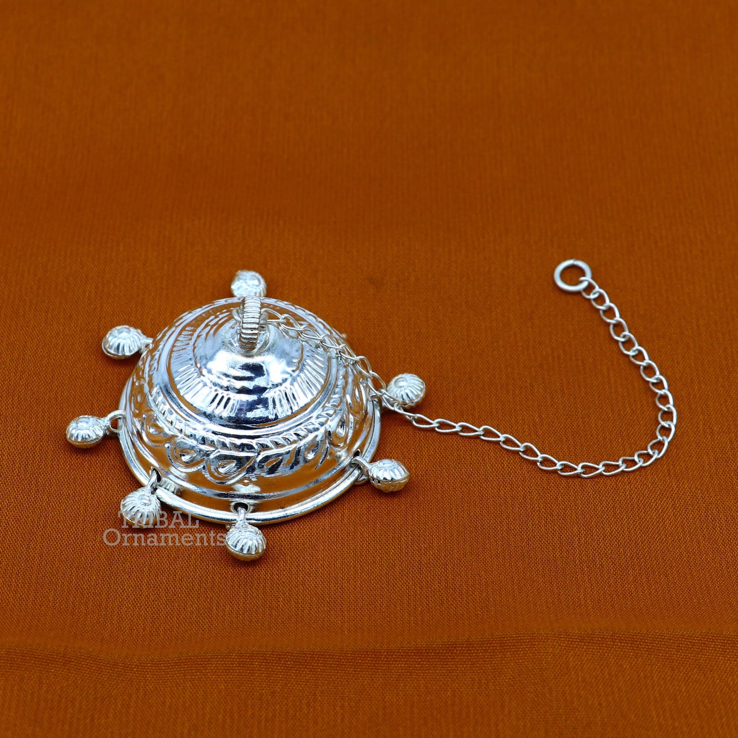 Solid Silver chhatar or chhatra, silver umbrella god temple art, Gorgeous hand craved Solid silver temple article, temple utensils su750 - TRIBAL ORNAMENTS