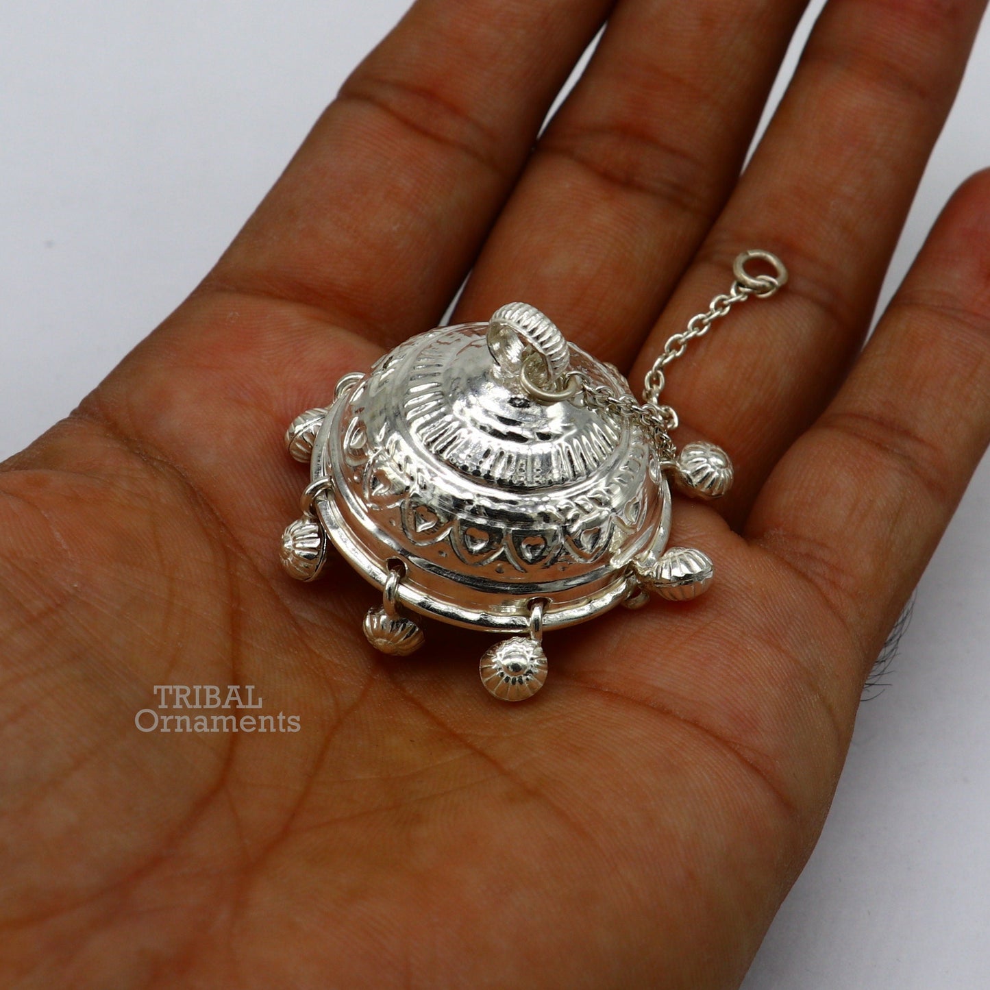 Handmade Sterling Silver chhatar/ chhatra, silver umbrella god temple art, Gorgeous hand craved Solid silver temple article utensils su751 - TRIBAL ORNAMENTS