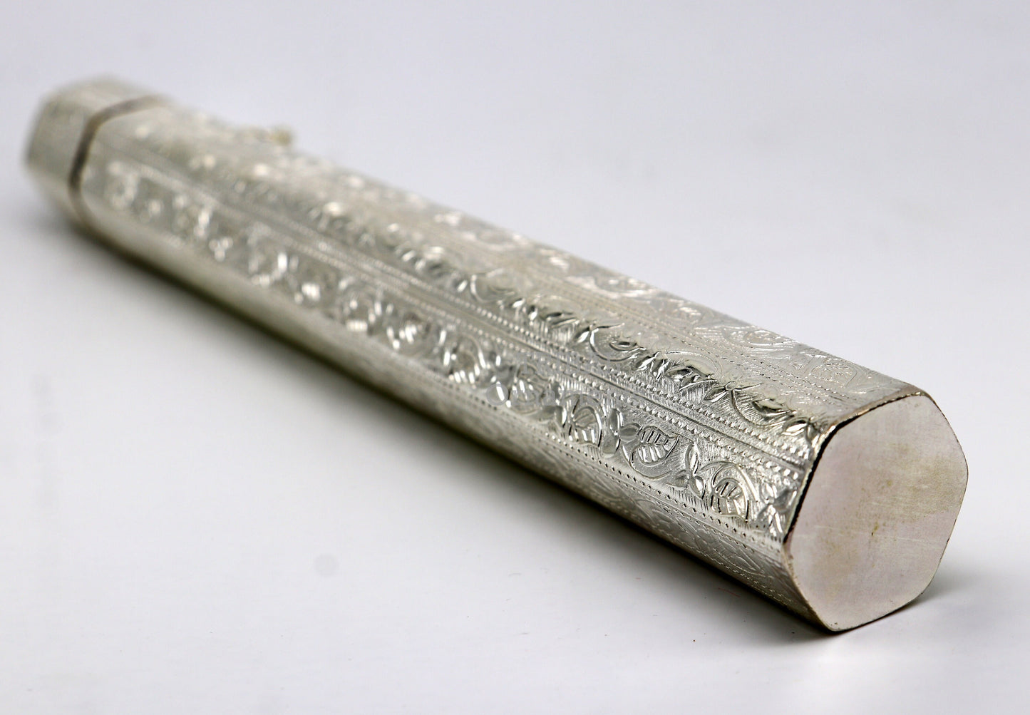 10" Vintage design handmade solid silver incense sticks box holder, Agarbatti box trinket box fabulous royal puja temple article su758 - TRIBAL ORNAMENTS