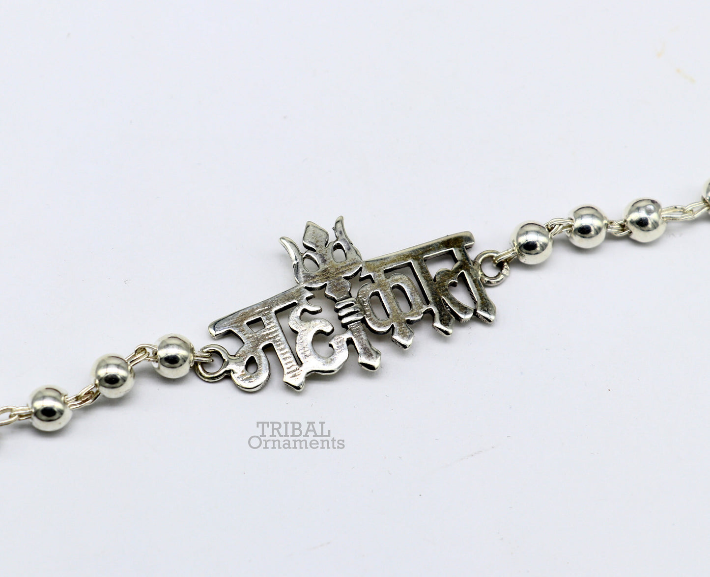925 sterling silver handmade lord Shiva Mahakal design Rakhi bracelet amazing silver beads Mahakaal bracelet, use as daily use jewelry rk215 - TRIBAL ORNAMENTS