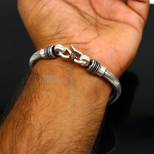 6MM Solid 925 sterling silver handmade amazing snake chain flexible unisex bracelet jewelry elegant custom wrist belt bracelet india sb371 - TRIBAL ORNAMENTS