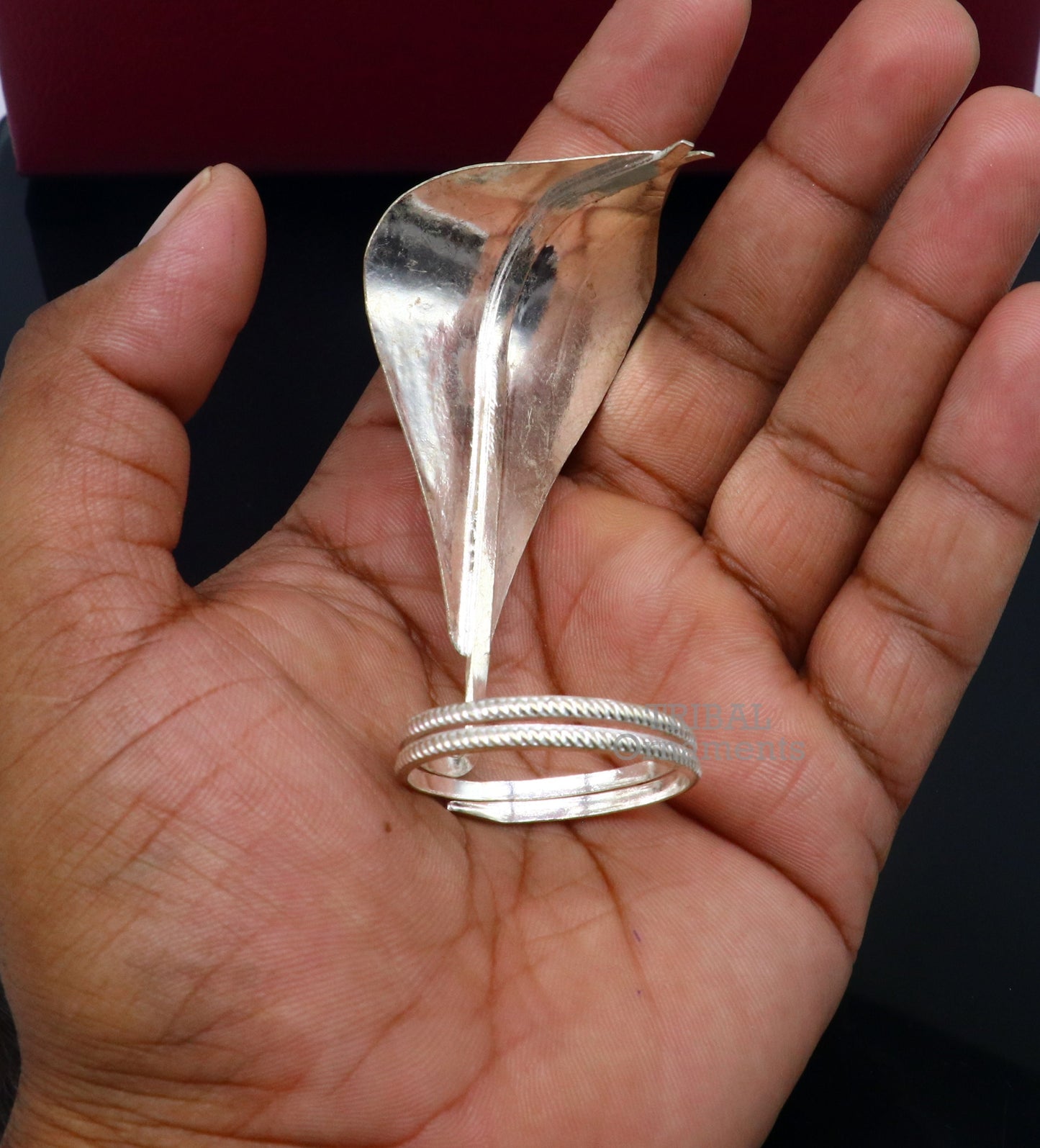 925 sterling silver Divine Shiva Snake sterling silver handmade mini snake statue for puja or worshipping, solid Diwali puja article su784 - TRIBAL ORNAMENTS