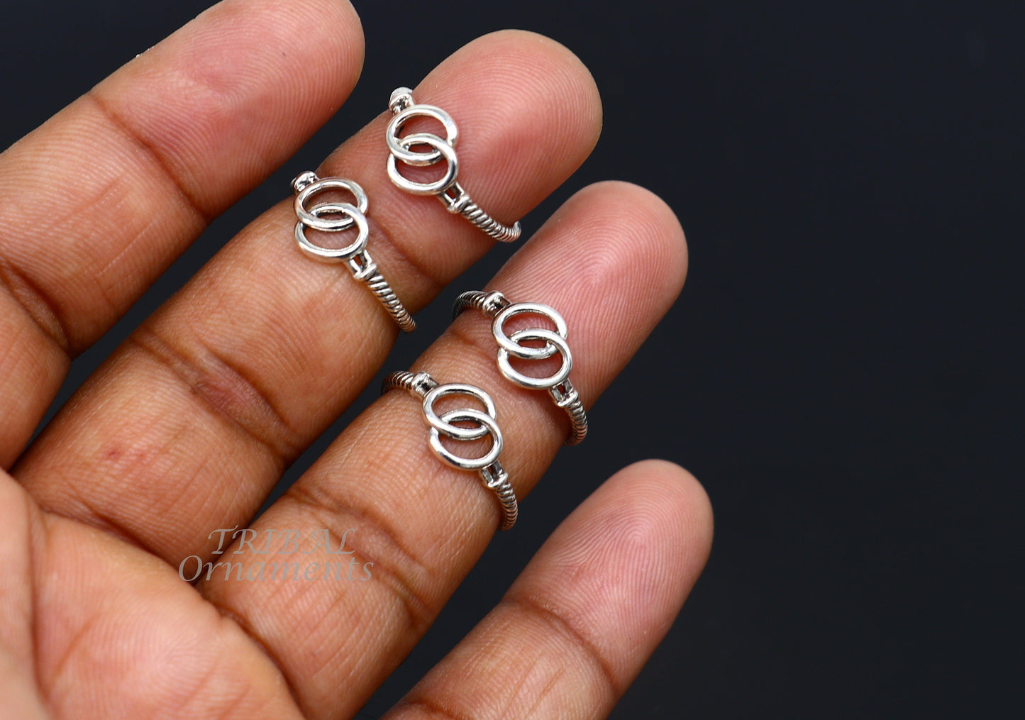 925 sterling silver handmade gorgeous design vintage style toe ring, best gifting tiny tone ring 925 stamped jewelry from india ytr04 - TRIBAL ORNAMENTS