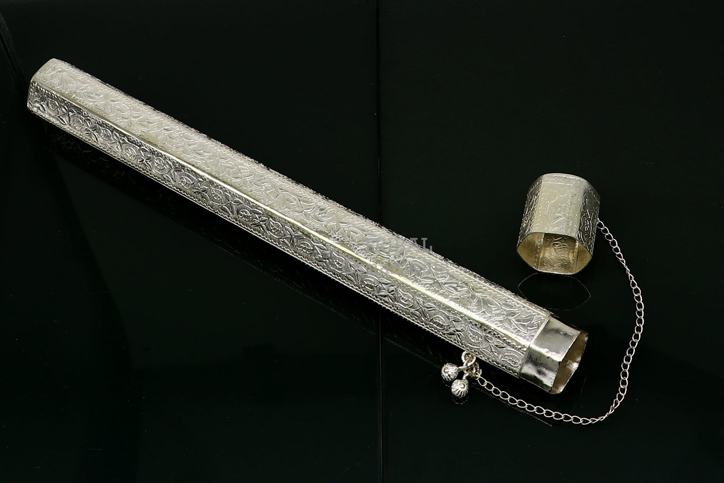 10" Vintage design handmade solid silver incense sticks box holder, Agarbatti box trinket box fabulous royal puja temple article su391 - TRIBAL ORNAMENTS