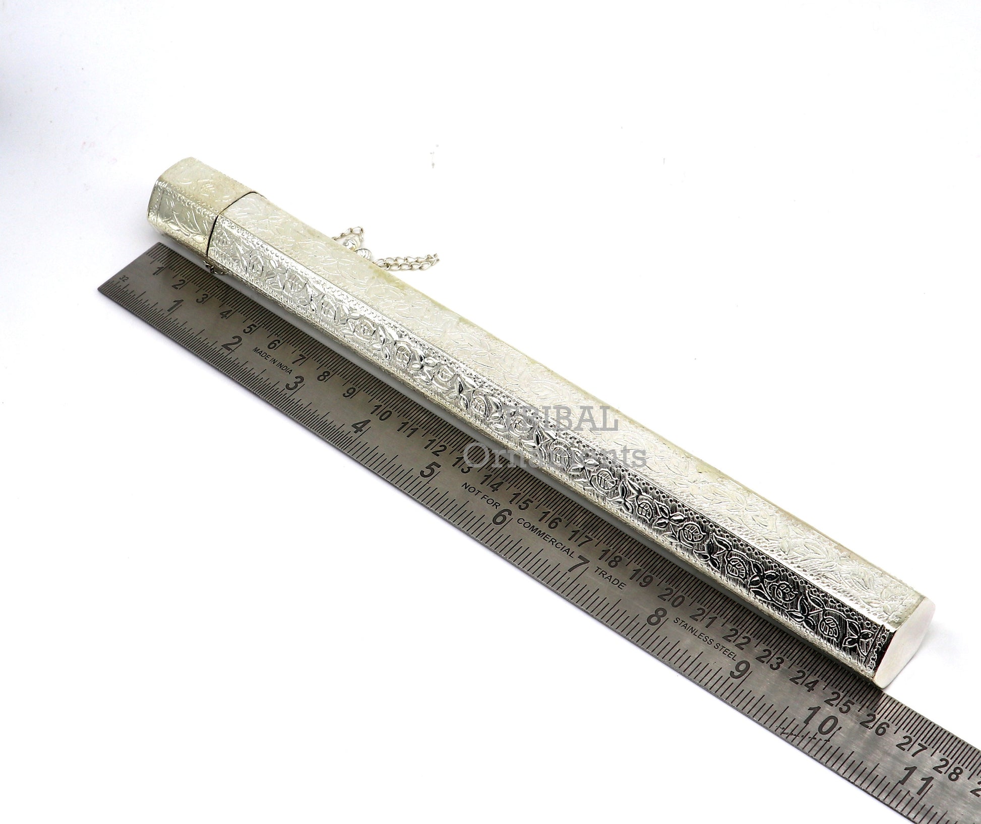 10" Vintage design handmade solid silver incense sticks box holder, Agarbatti  box trinket box fabulous royal puja temple article su391 - TRIBAL ORNAMENTS