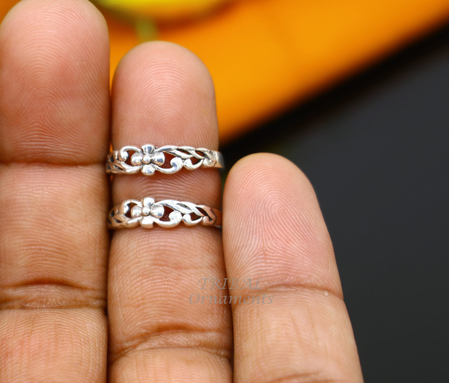 925 sterling silver uniquely handcrafted vintage style oxidized toe rings. best brides wedding jewelry tribal jewelry ytr14 - TRIBAL ORNAMENTS