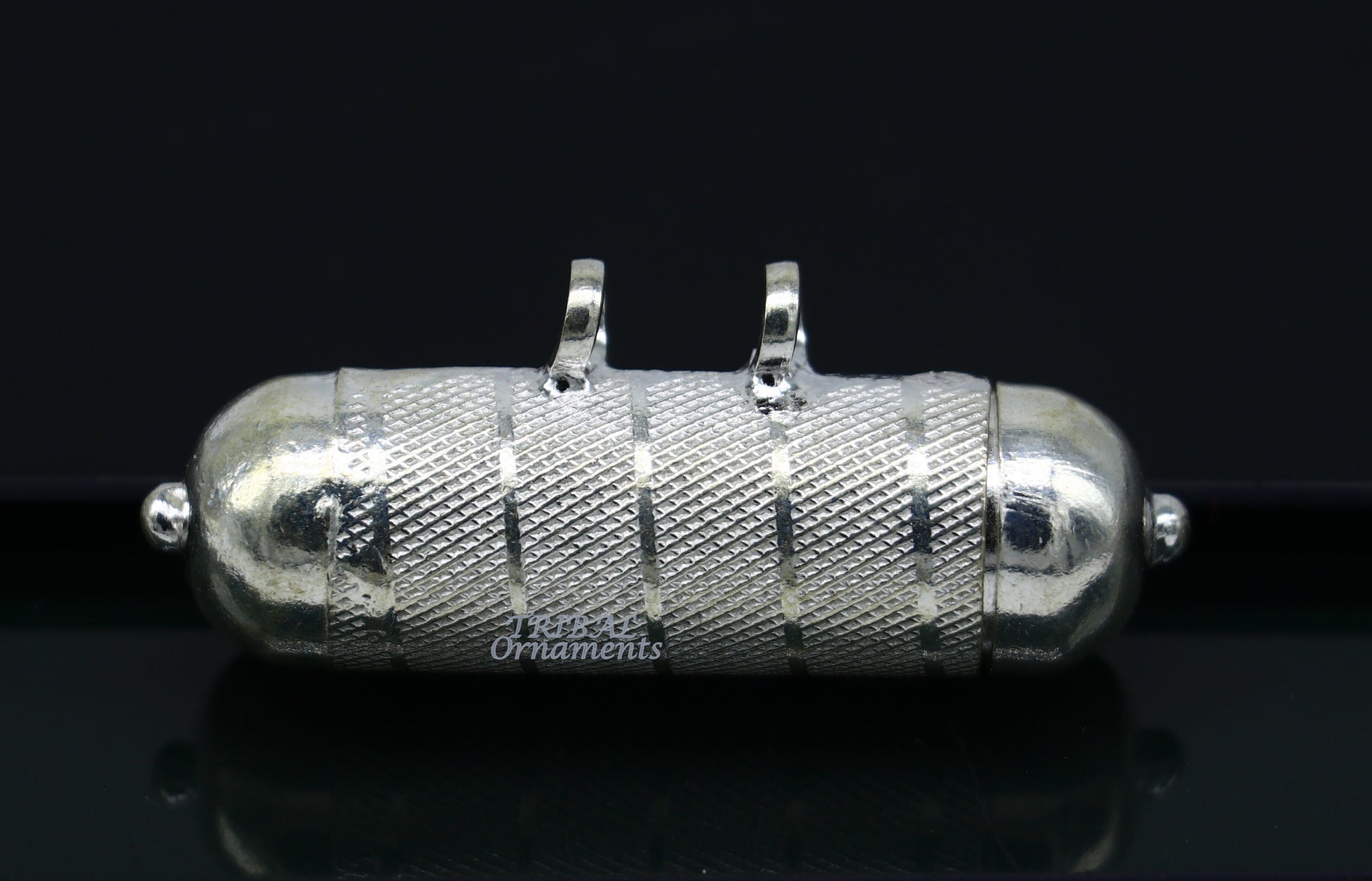 Sterling silver handmade gorgeous round tabiz handmade amulet box pendant, mantra box, silver tabiz/ mascot , kavacham jewelry nsp468 - TRIBAL ORNAMENTS