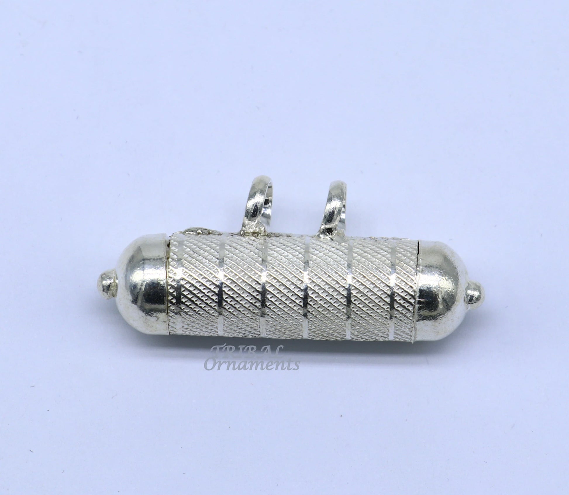 Sterling silver handmade gorgeous round tabiz handmade amulet box pendant, mantra box, silver tabiz/ mascot , kavacham jewelry nsp469 - TRIBAL ORNAMENTS