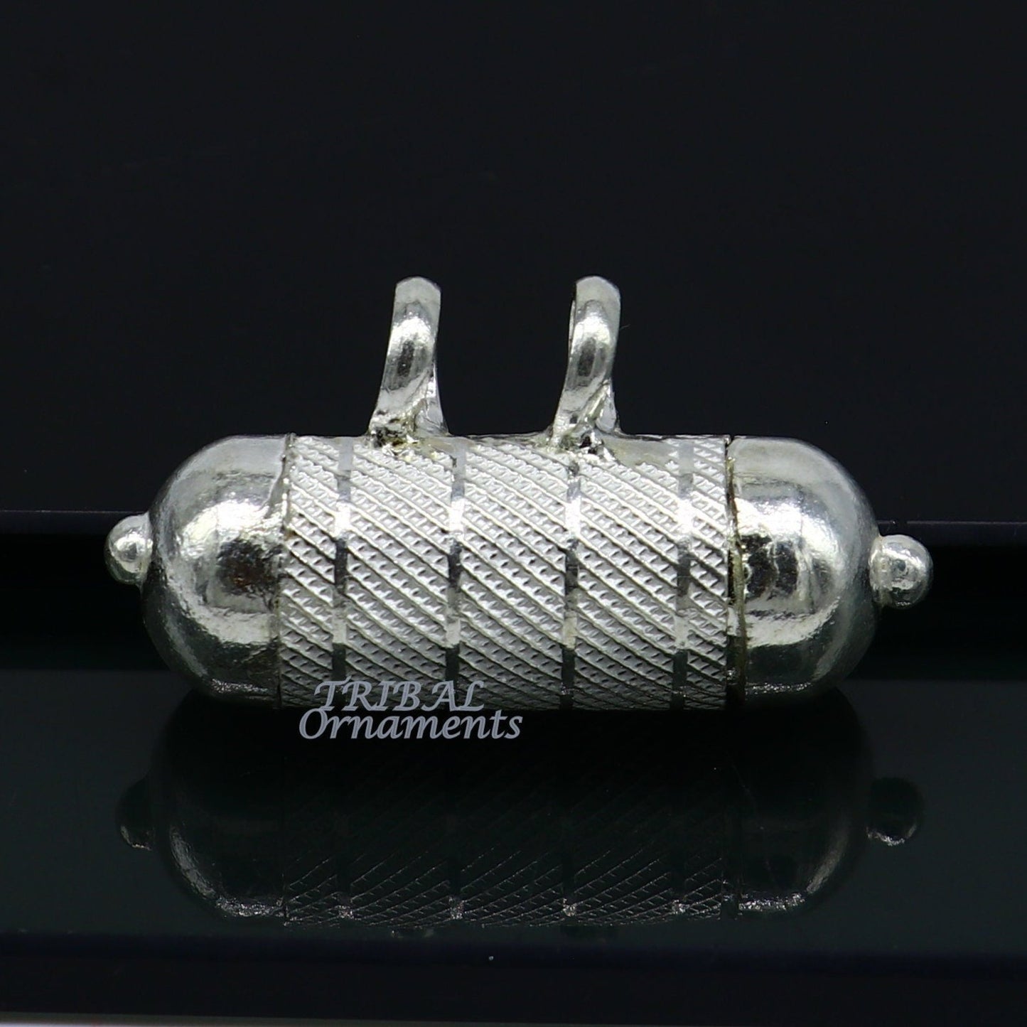 4 cm wide Sterling silver handmade vintage customized design amulet pendant, box pendant, container pendant excellent gifting jewelry nsp470 - TRIBAL ORNAMENTS