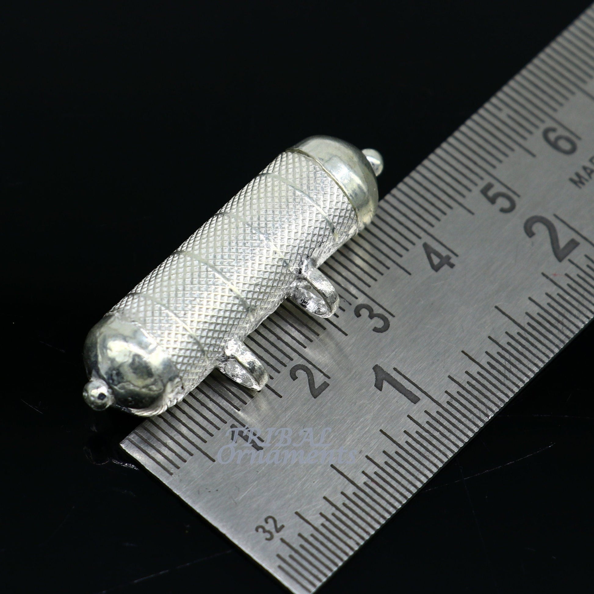 4.2cm wide Sterling silver handmade vintage  design amulet pendant, box pendant, container pendant excellent gifting jewelry nsp471 - TRIBAL ORNAMENTS