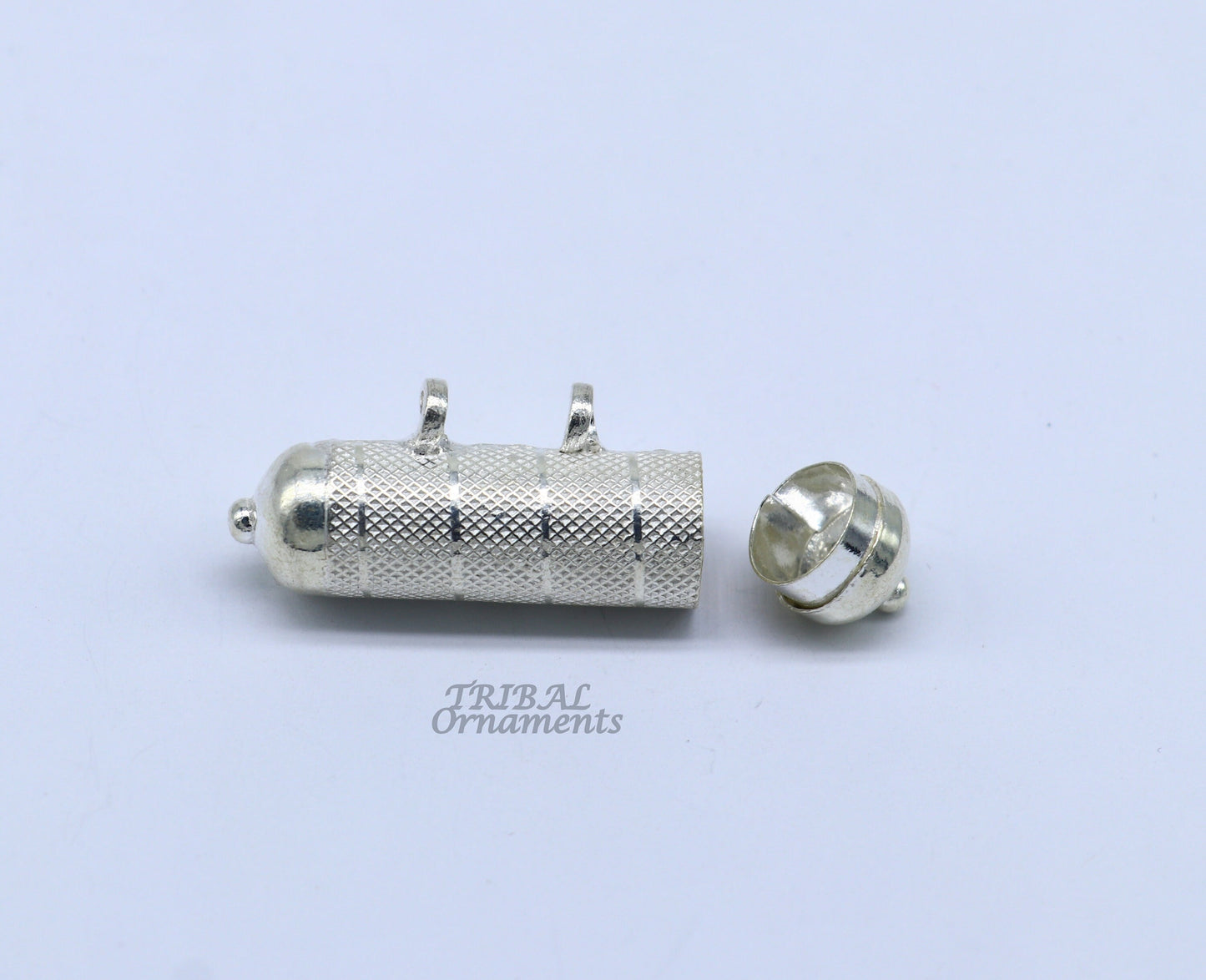 4.2cm wide Sterling silver handmade vintage design amulet pendant, box pendant, container pendant excellent gifting jewelry nsp471 - TRIBAL ORNAMENTS
