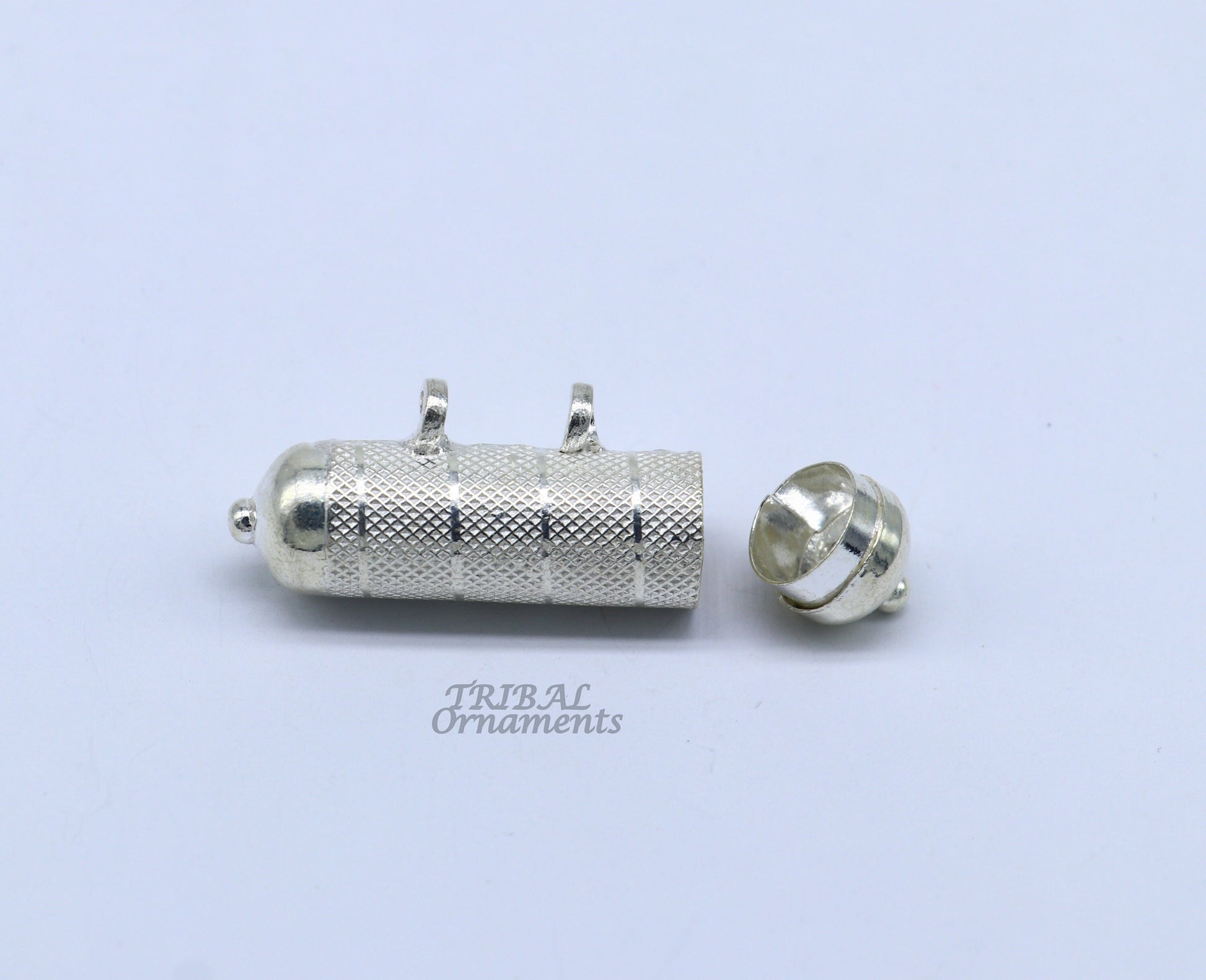 4.2cm wide Sterling silver handmade vintage  design amulet pendant, box pendant, container pendant excellent gifting jewelry nsp471 - TRIBAL ORNAMENTS