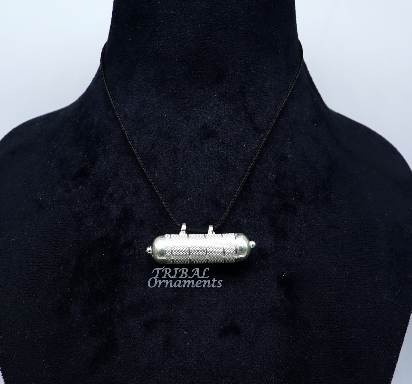 4.2cm wide Sterling silver handmade vintage design amulet pendant, box pendant, container pendant excellent gifting jewelry nsp471 - TRIBAL ORNAMENTS
