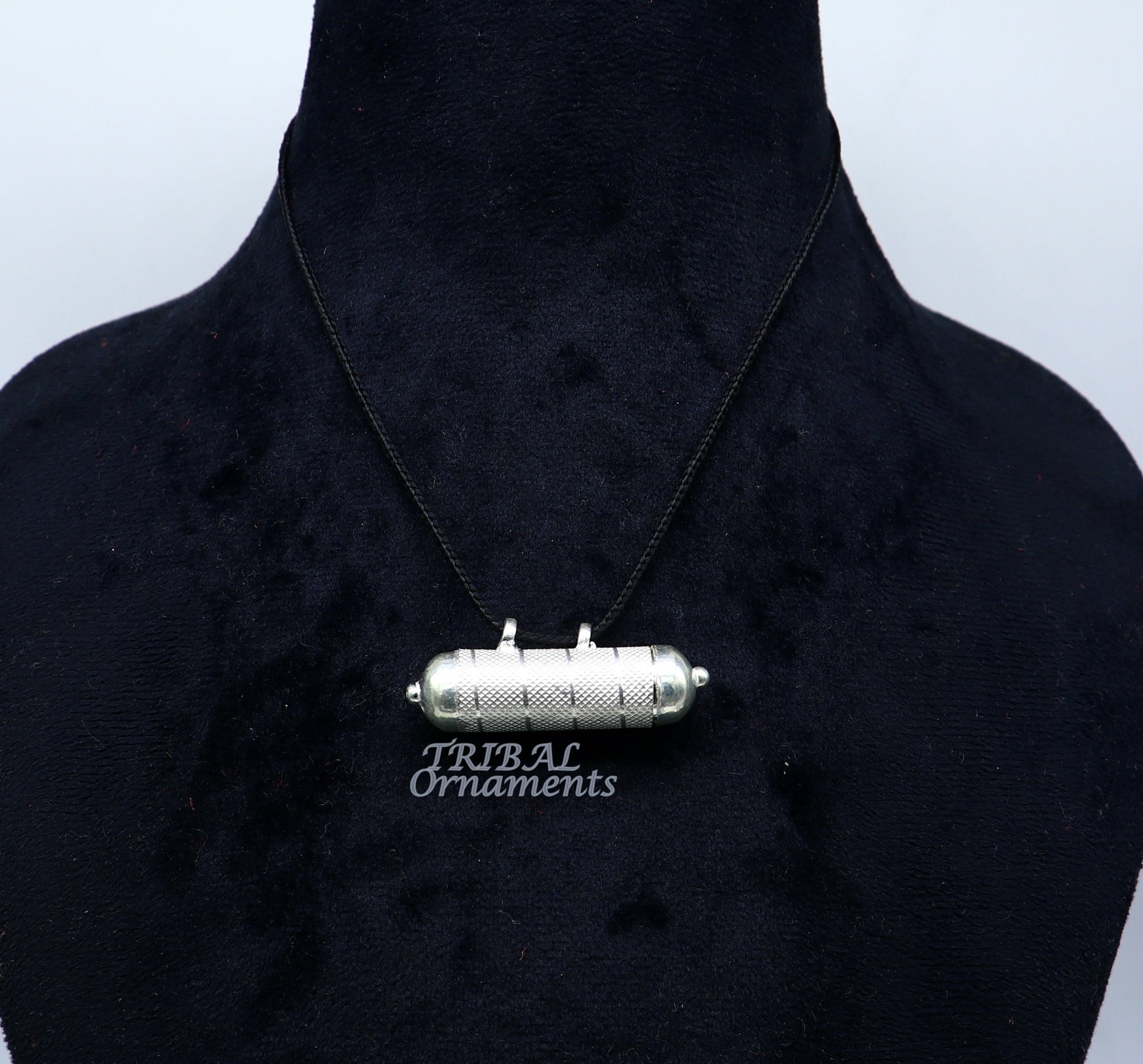 4.2cm wide Sterling silver handmade vintage  design amulet pendant, box pendant, container pendant excellent gifting jewelry nsp471 - TRIBAL ORNAMENTS