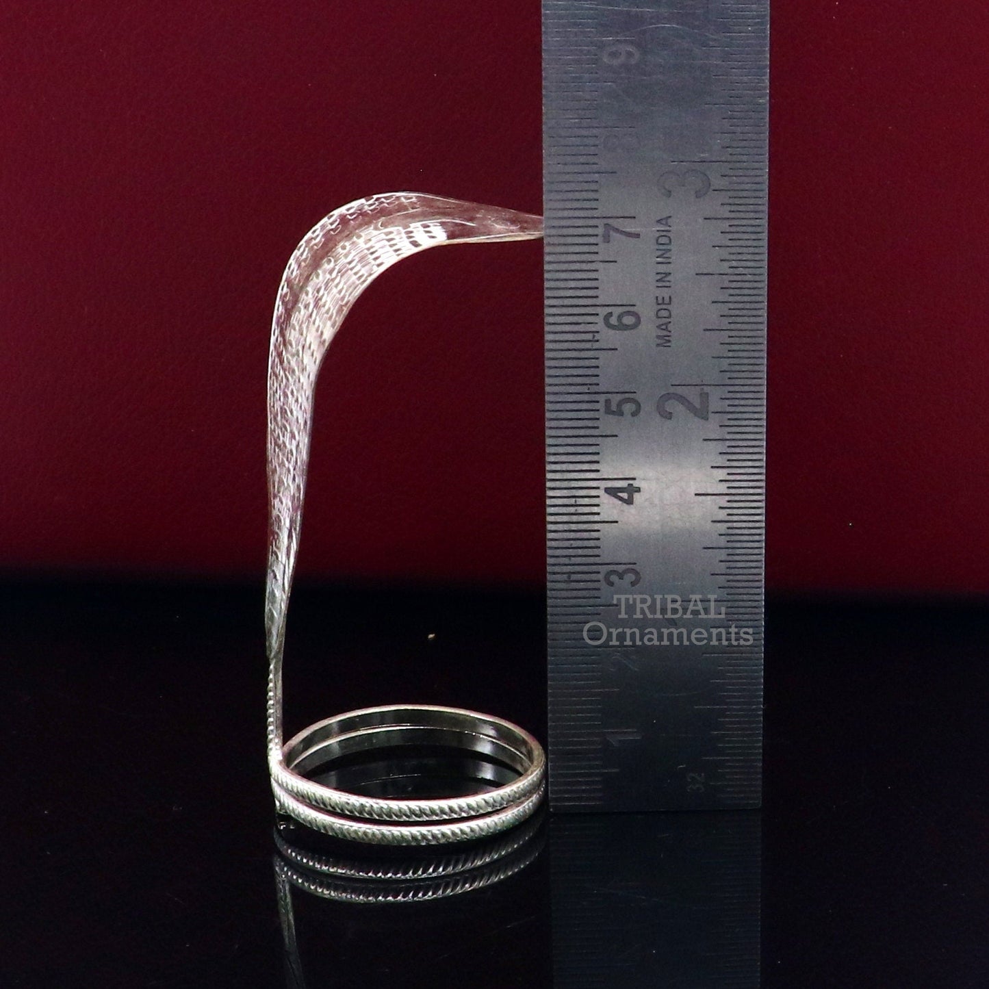 925 sterling silver Divine Shiva Snake sterling silver handmade mini snake statue for puja or worshipping, solid Diwali puja article su784 - TRIBAL ORNAMENTS