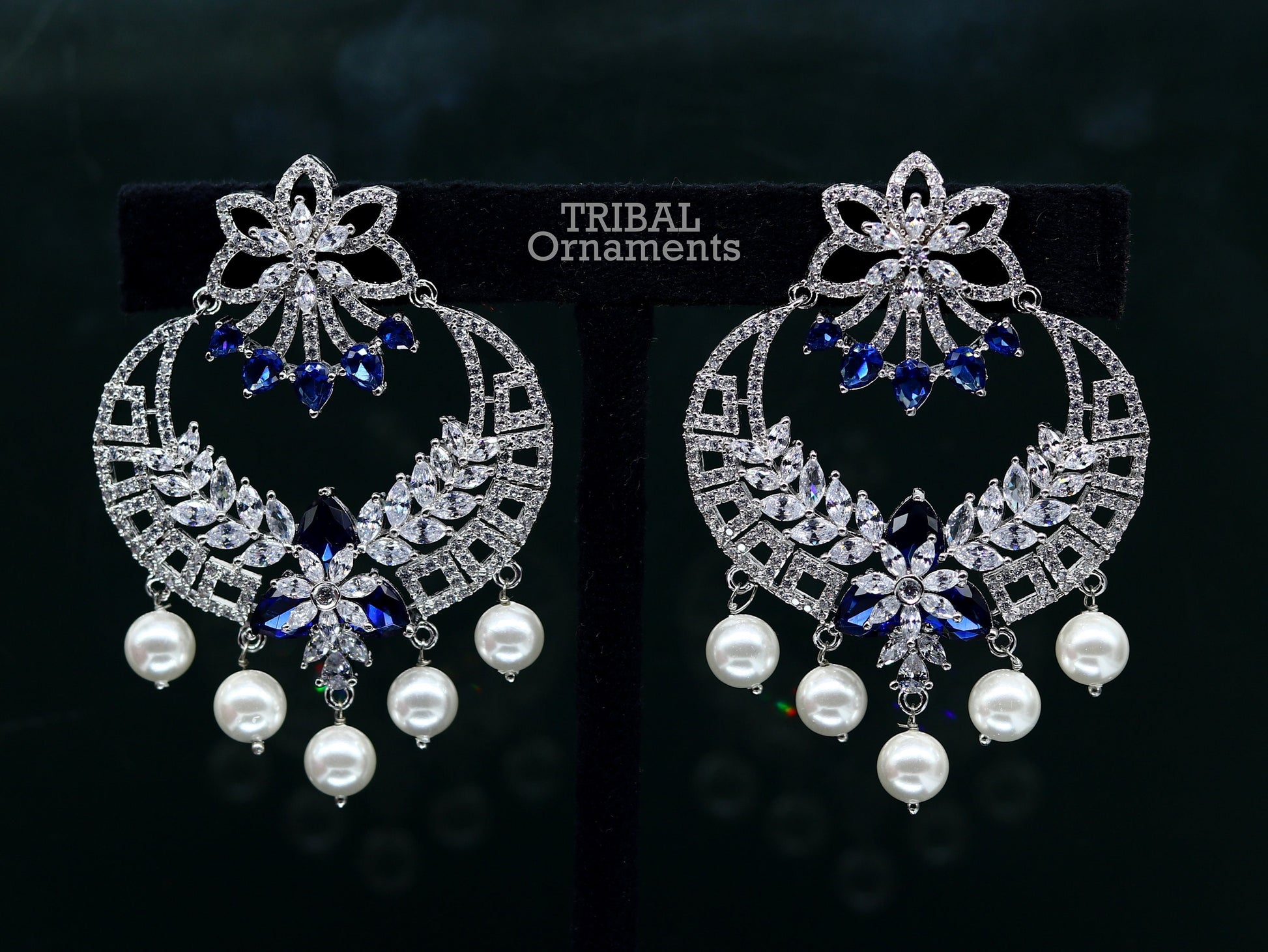 925 Sterling silver handmade amazing stunning flower stud earring, excellent customized personalized brides girls wedding jewelry s1036 - TRIBAL ORNAMENTS