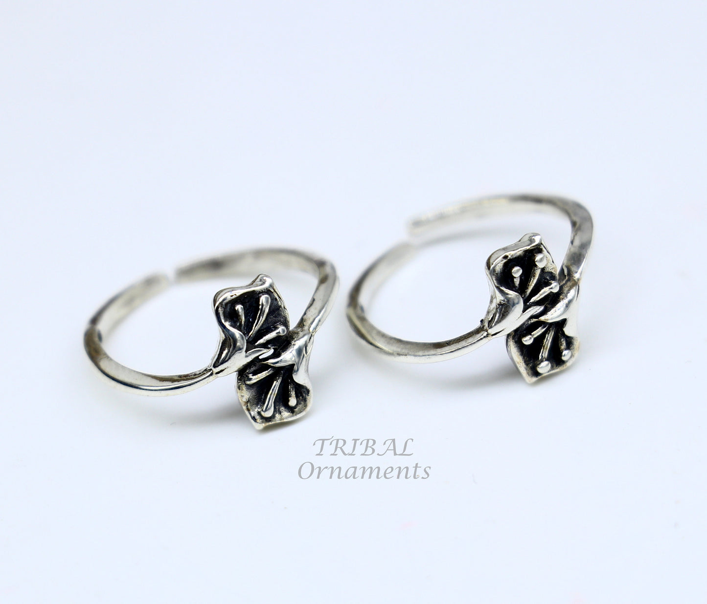 925 sterling silver uniquely handcrafted vintage style oxidized toe rings. best brides wedding jewelry tribal jewelry ytr13 - TRIBAL ORNAMENTS