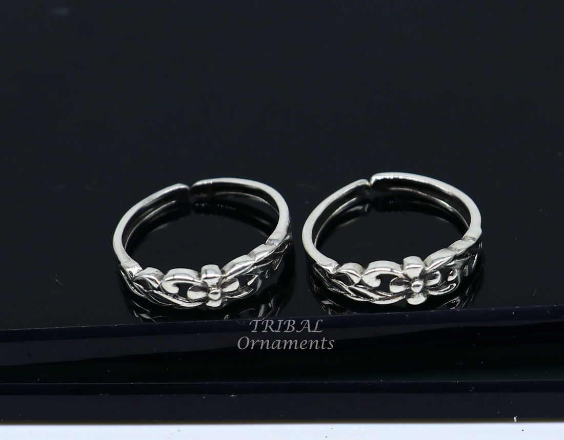 925 sterling silver uniquely handcrafted vintage style oxidized toe rings. best brides wedding jewelry tribal jewelry ytr14 - TRIBAL ORNAMENTS