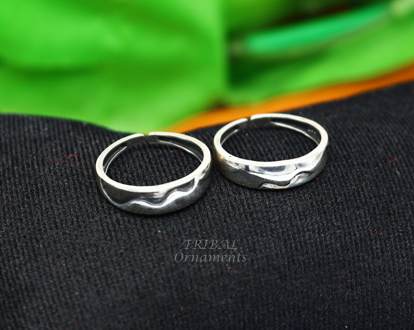 925 sterling silver uniquely handcrafted vintage style oxidized solid toe rings. best brides wedding jewelry tribal jewelry ytr15 - TRIBAL ORNAMENTS