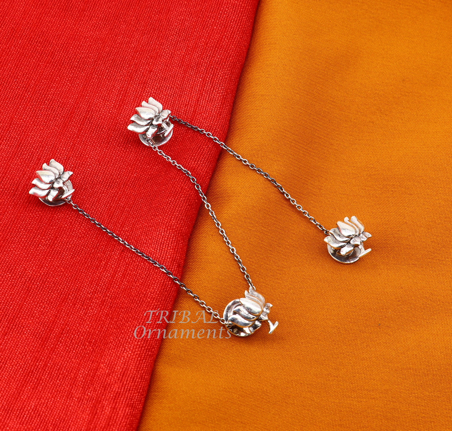 925 Sterling silver handmade amazing Indian national flower lotus design buttons for men's kurta, best gifting accessories btn10 - TRIBAL ORNAMENTS