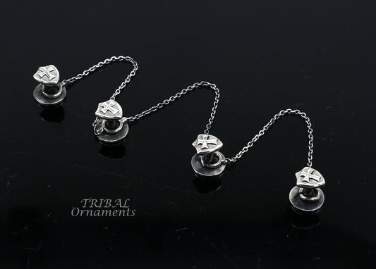 925 Sterling silver handmade amazing unique cross symbol shape ethnic style  design buttons for men's kurta, best gifting accessories btn14 - TRIBAL ORNAMENTS