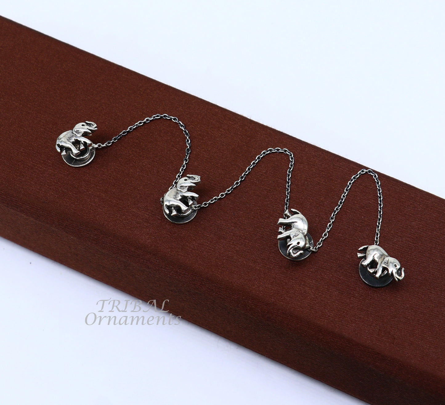 925 Sterling silver handmade amazing unique elephant shape ethnic style design buttons for men's kurta, best gifting accessories btn15 - TRIBAL ORNAMENTS