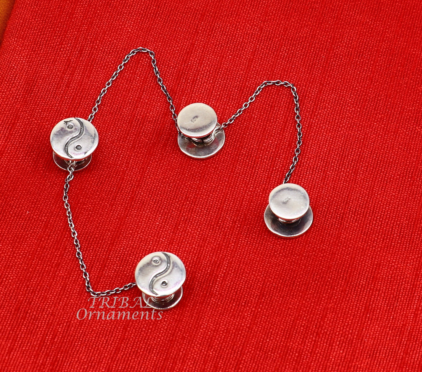 925 Sterling silver handmade amazing unique rond design shape ethnic style design buttons for men's kurta, best gifting accessories btn20 - TRIBAL ORNAMENTS