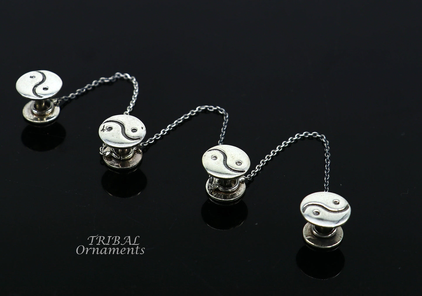 925 Sterling silver handmade amazing unique rond design shape ethnic style design buttons for men's kurta, best gifting accessories btn20 - TRIBAL ORNAMENTS