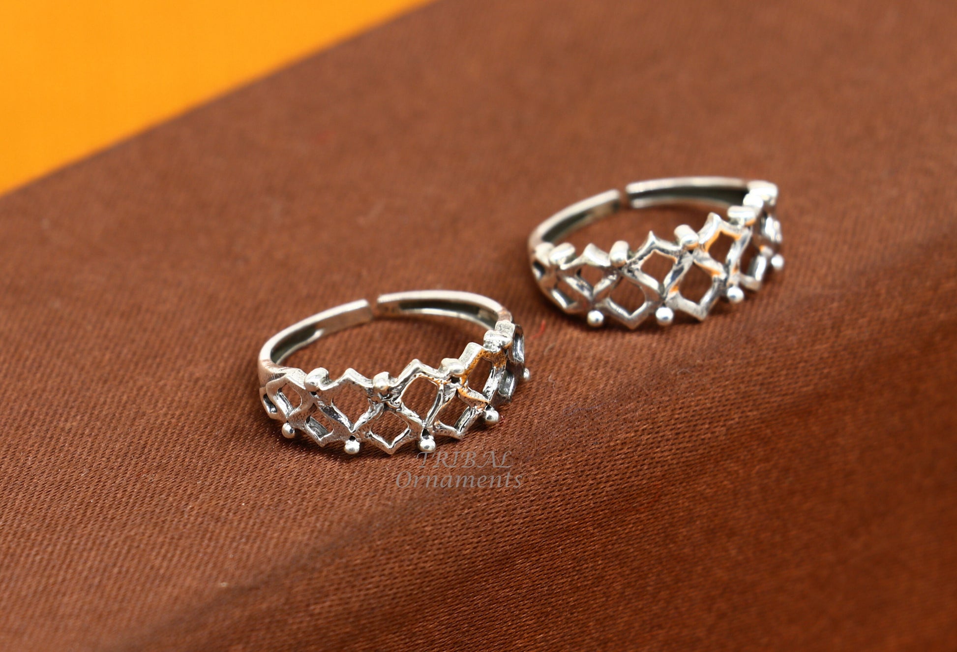 925 sterling silver handcrafted unique design vintage ethnic design brides toe ring for girl's women's ytr27 - TRIBAL ORNAMENTS