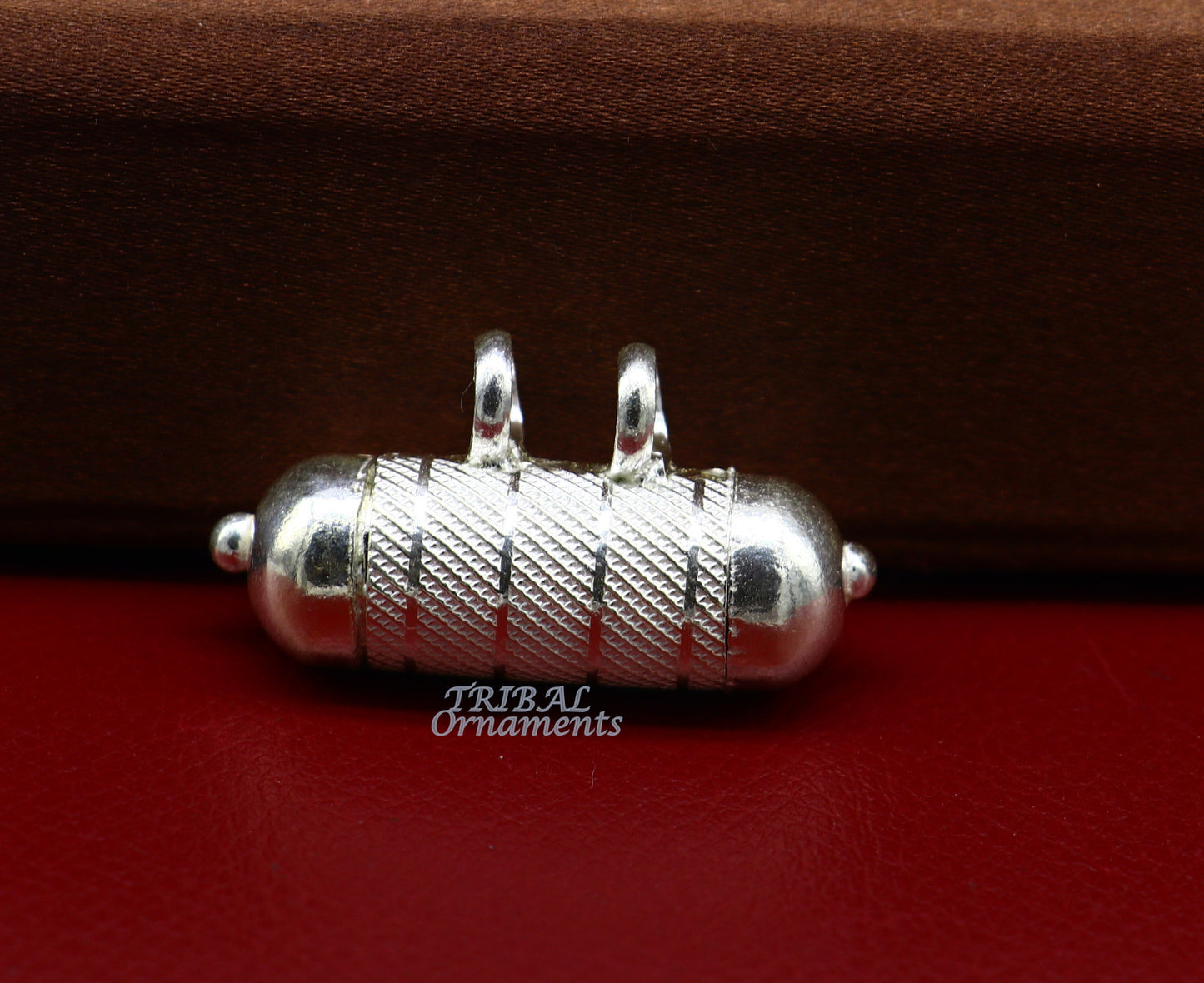 4 cm wide Sterling silver handmade vintage customized design amulet pendant, box pendant, container pendant excellent gifting jewelry nsp470 - TRIBAL ORNAMENTS