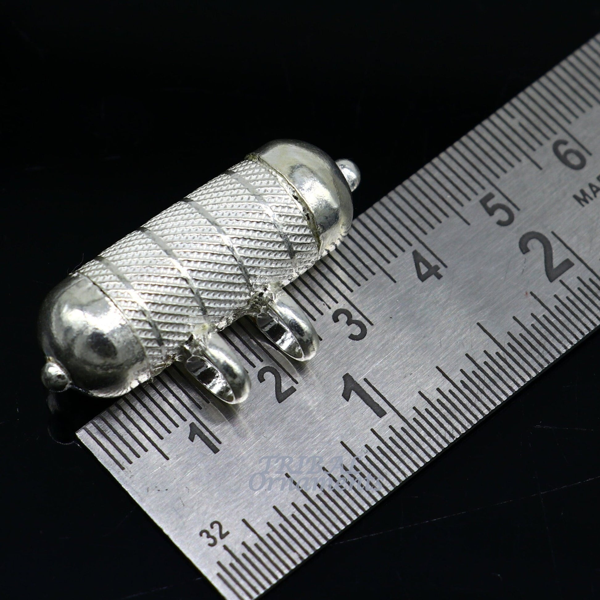 4 cm wide Sterling silver handmade vintage customized design amulet pendant, box pendant, container pendant excellent gifting jewelry nsp470 - TRIBAL ORNAMENTS
