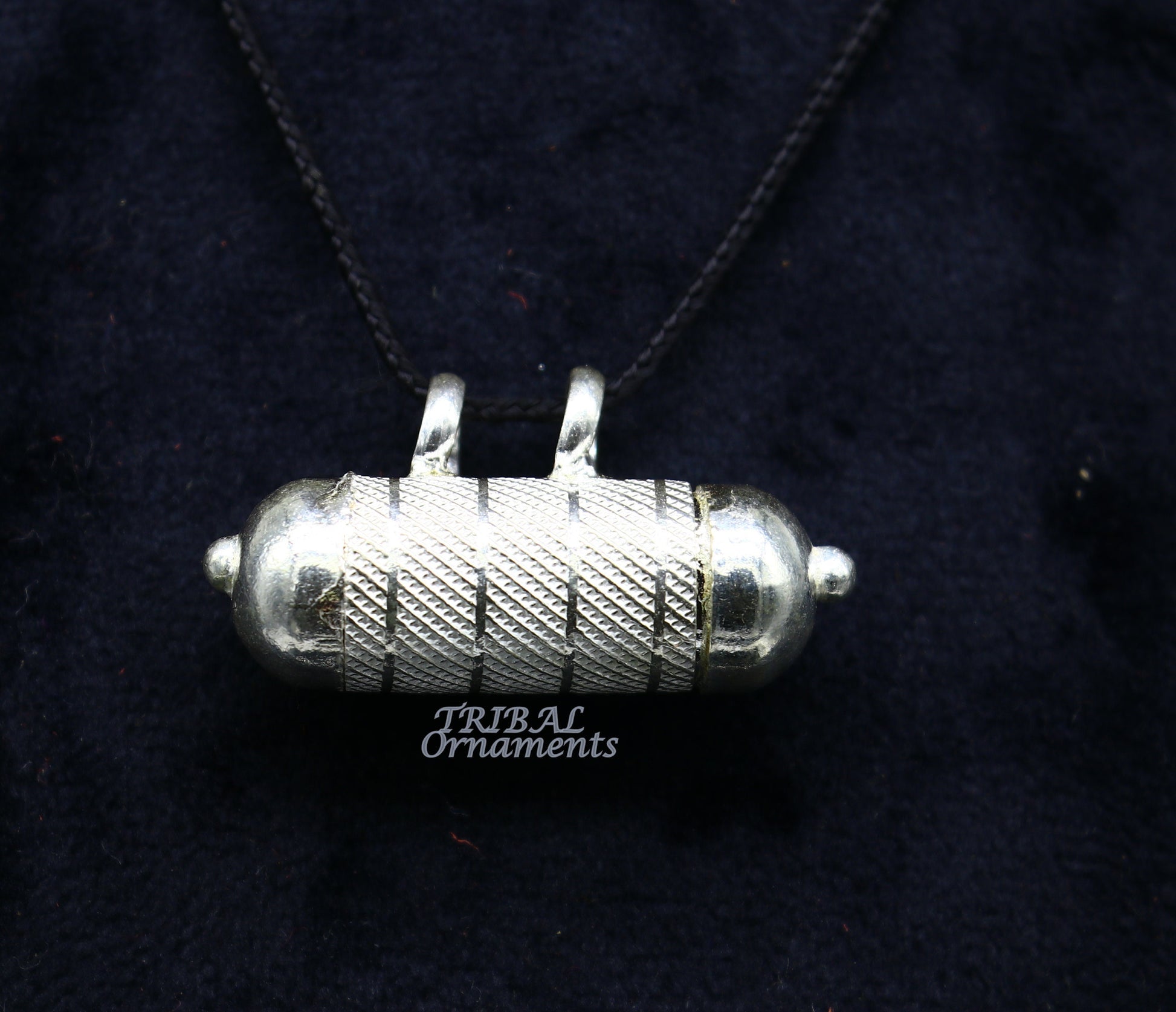 4 cm wide Sterling silver handmade vintage customized design amulet pendant, box pendant, container pendant excellent gifting jewelry nsp470 - TRIBAL ORNAMENTS