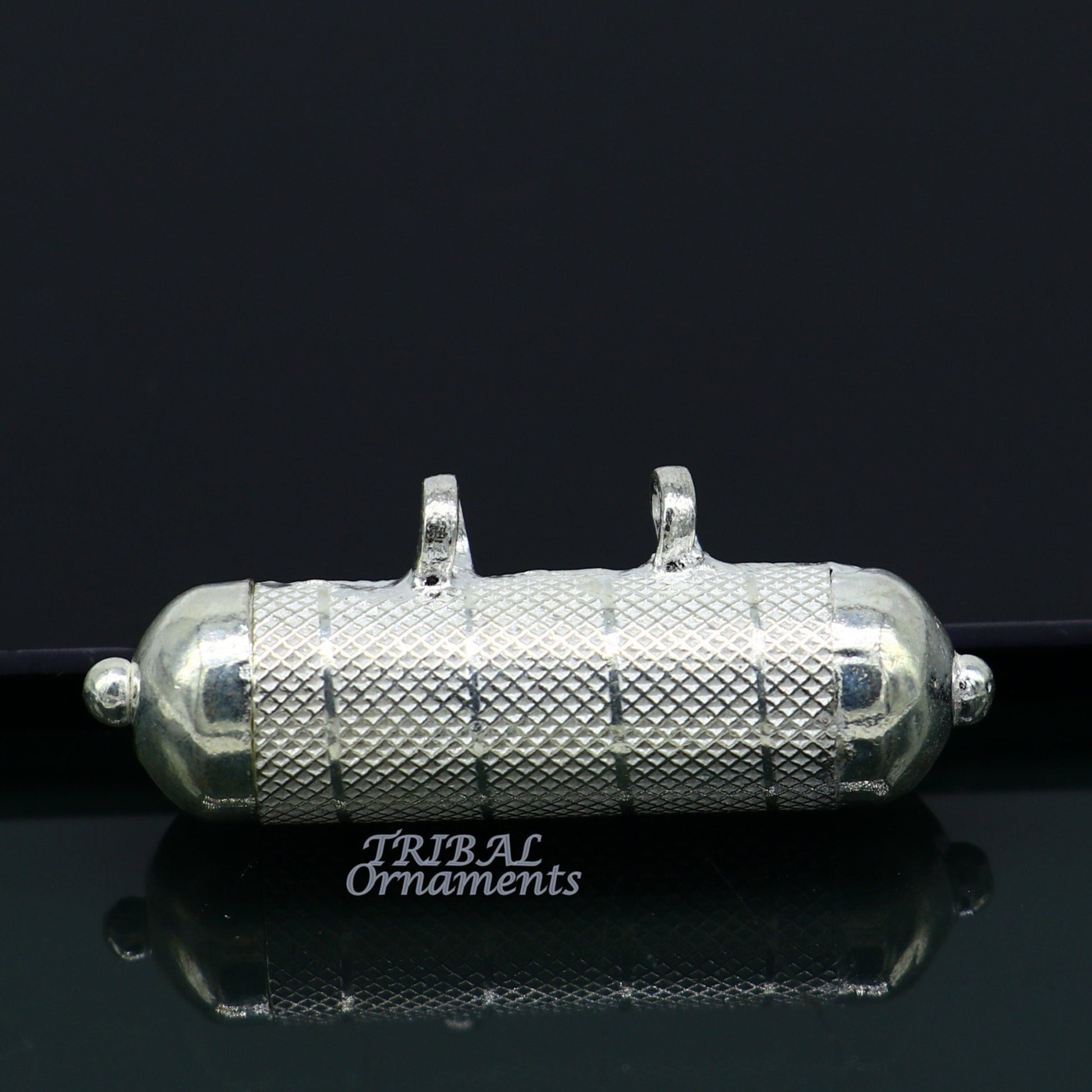 4.2cm wide Sterling silver handmade vintage  design amulet pendant, box pendant, container pendant excellent gifting jewelry nsp471 - TRIBAL ORNAMENTS