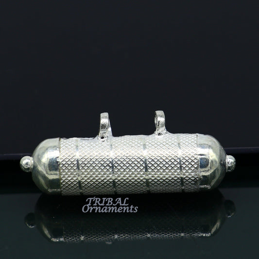 4.2cm wide Sterling silver handmade vintage  design amulet pendant, box pendant, container pendant excellent gifting jewelry nsp471 - TRIBAL ORNAMENTS
