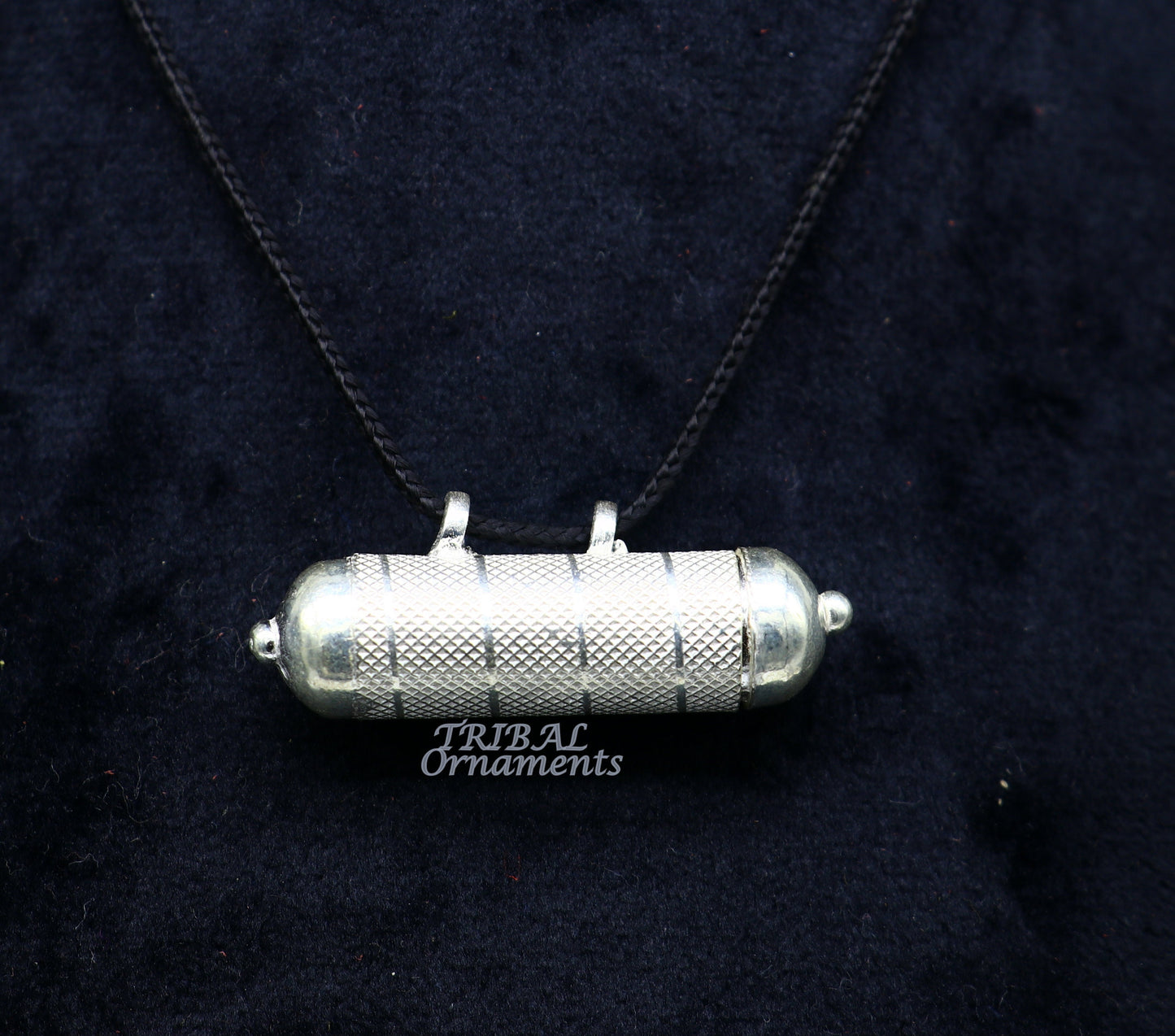 4.2cm wide Sterling silver handmade vintage design amulet pendant, box pendant, container pendant excellent gifting jewelry nsp471 - TRIBAL ORNAMENTS