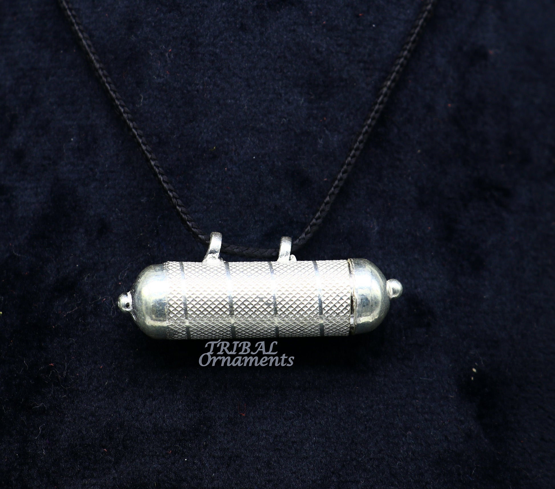 4.2cm wide Sterling silver handmade vintage  design amulet pendant, box pendant, container pendant excellent gifting jewelry nsp471 - TRIBAL ORNAMENTS