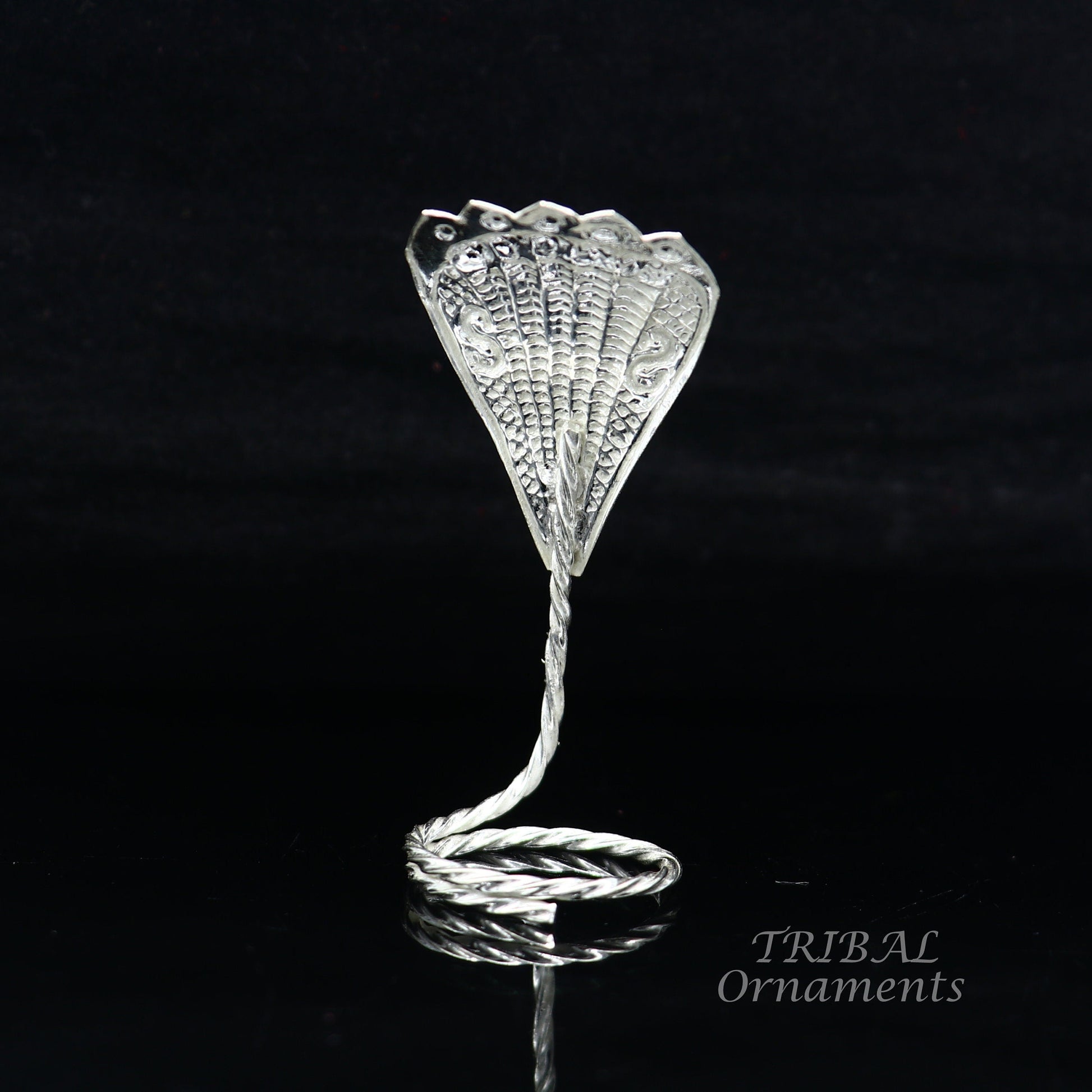 Solid silver handmade Divine Sheshnag PANCHMUKHI style mini snake or shiva snake for puja or worshipping, solid 5 FACE snake  article su836 - TRIBAL ORNAMENTS