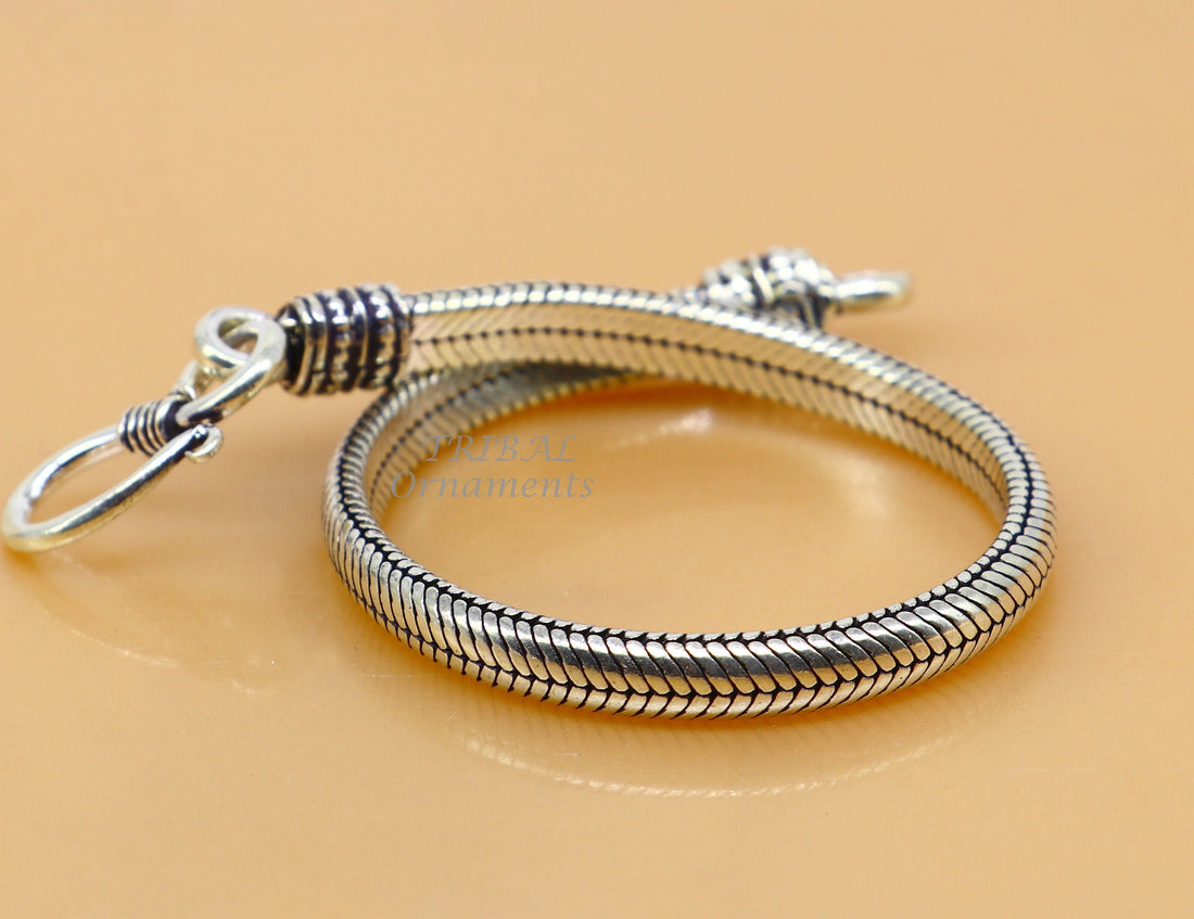 5mm 925 sterling silver handmade snake chain bracelet D shape Customized bracelet half round snake chain bracelet unisex sbr378 - TRIBAL ORNAMENTS